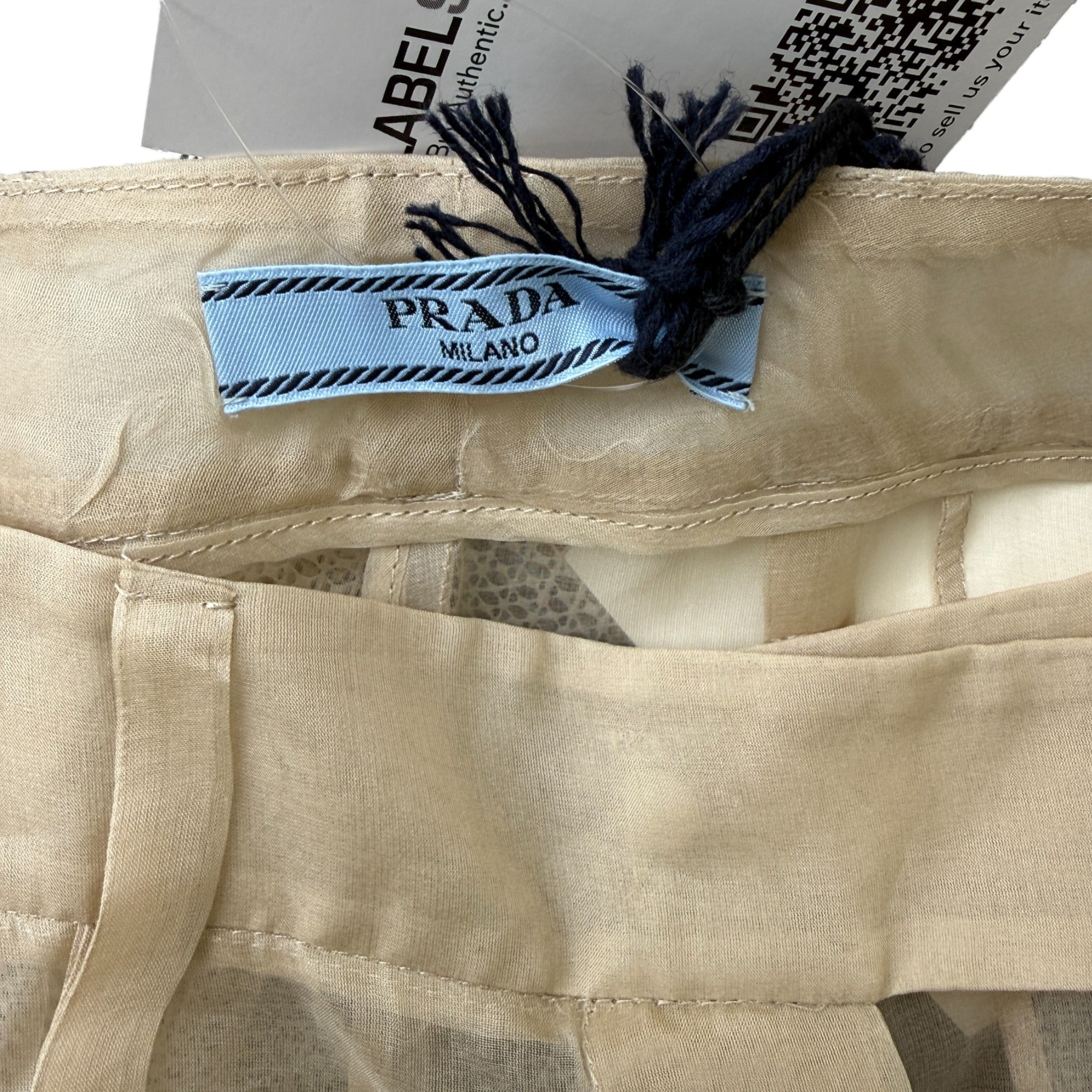 Women's Organza Trousers Beige Size S