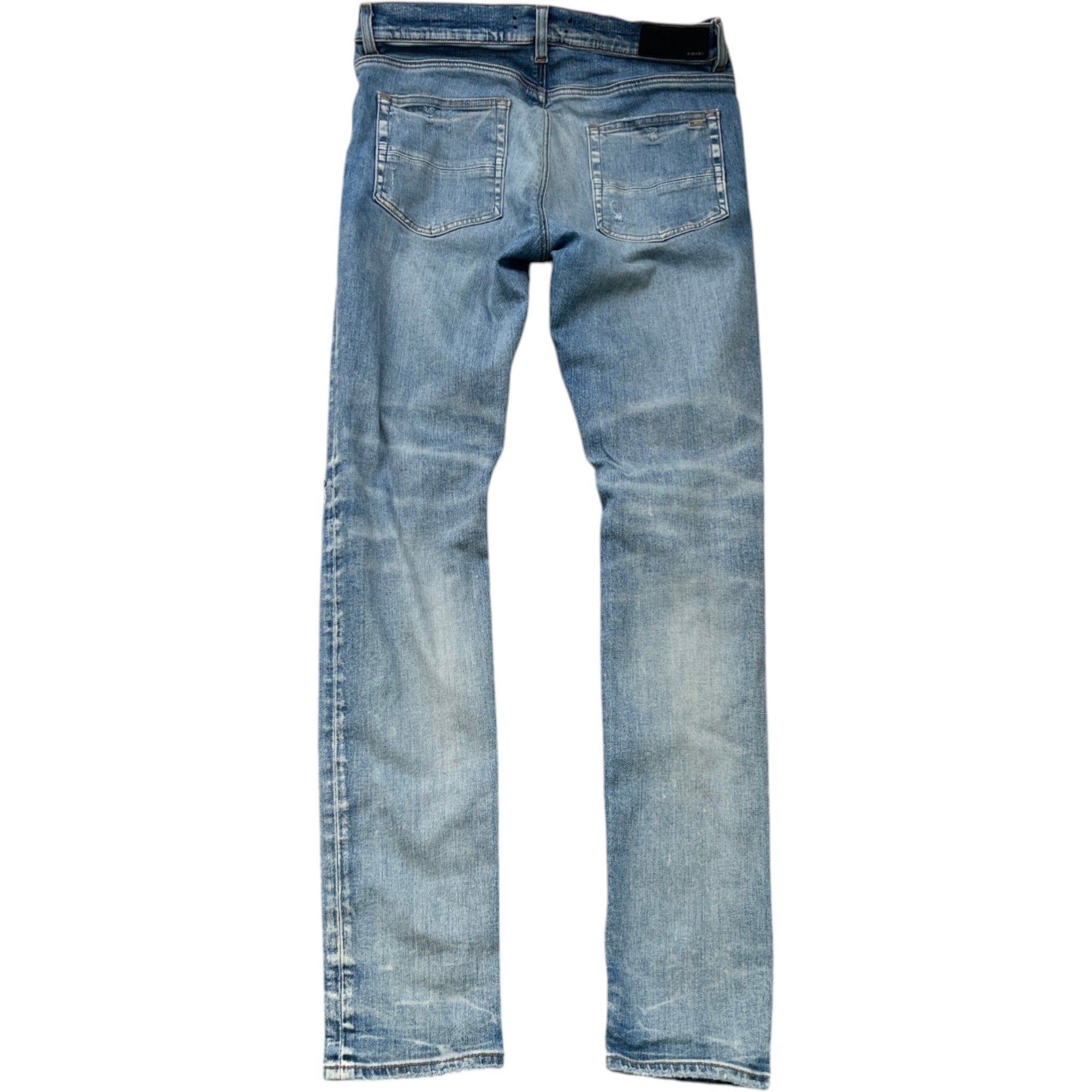 Men's Mx1 Distressed Bandana Jeans Blue Size Waist 33"