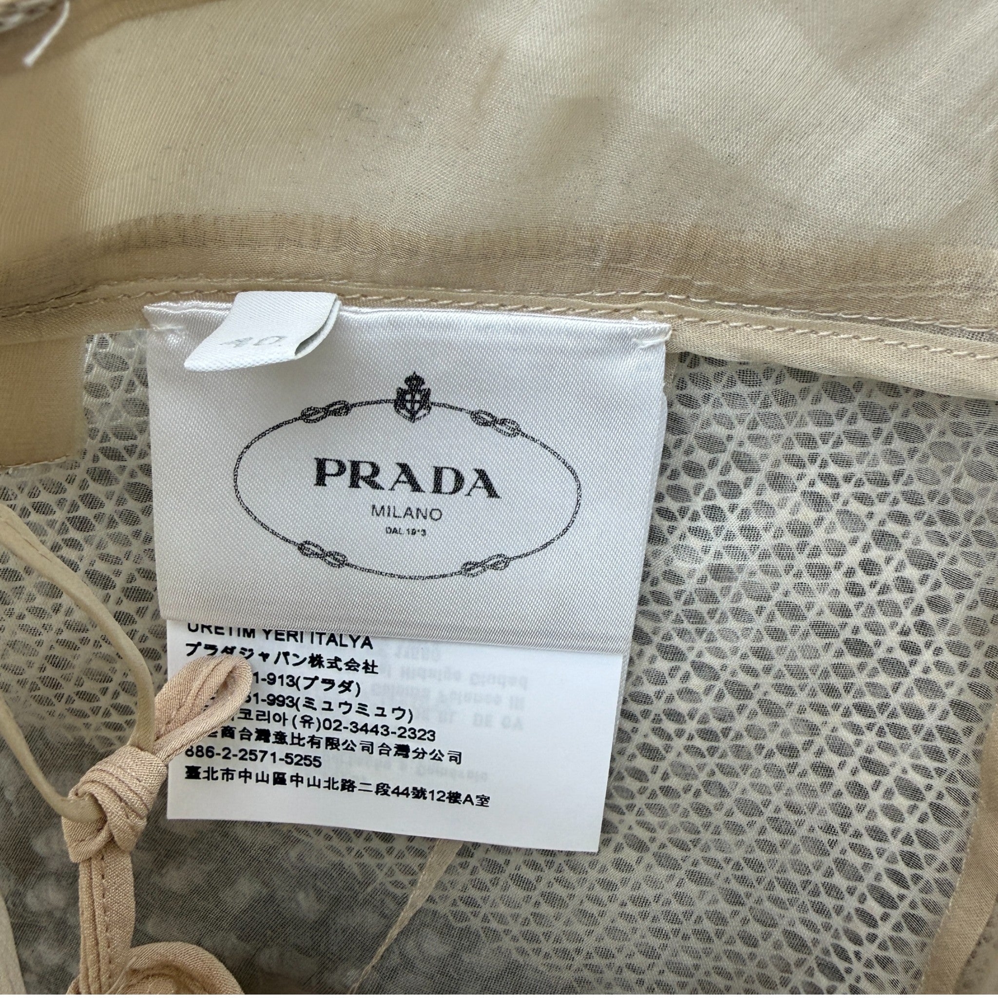 Women's Organza Trousers Beige Size S