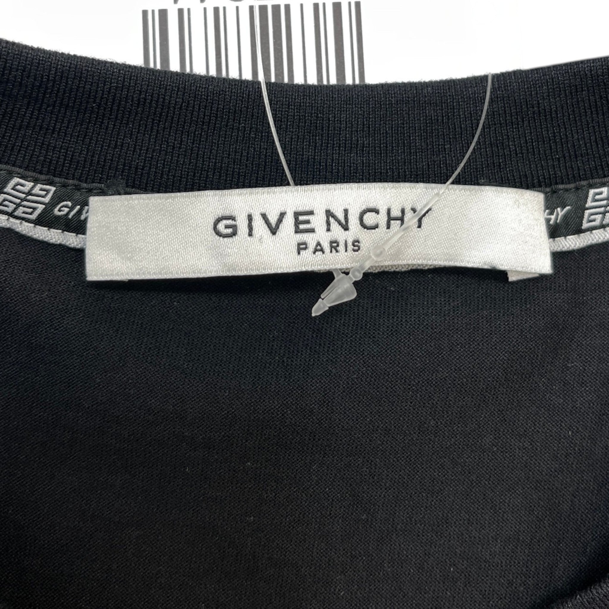 Men's Distressed Logo Print T-Shirt Black Size S