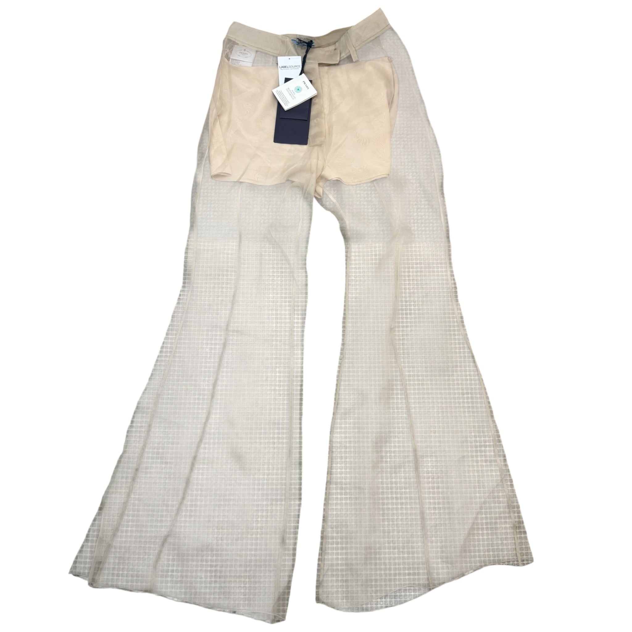Women's Organza Trousers Beige Size S