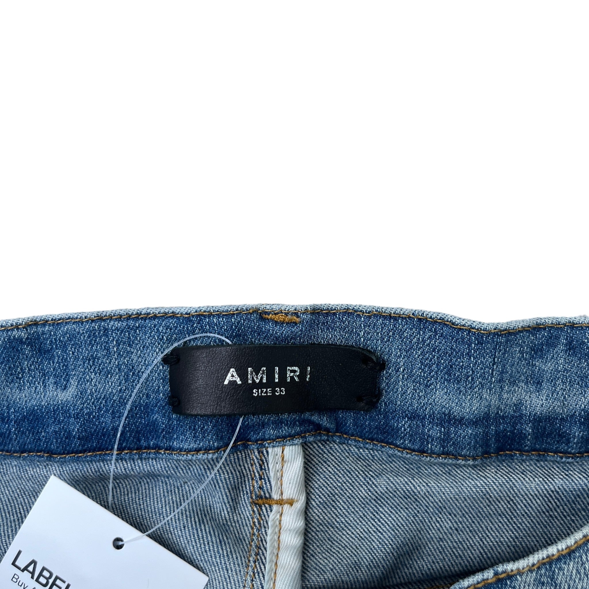 Men's Mx1 Distressed Bandana Jeans Blue Size Waist 33"
