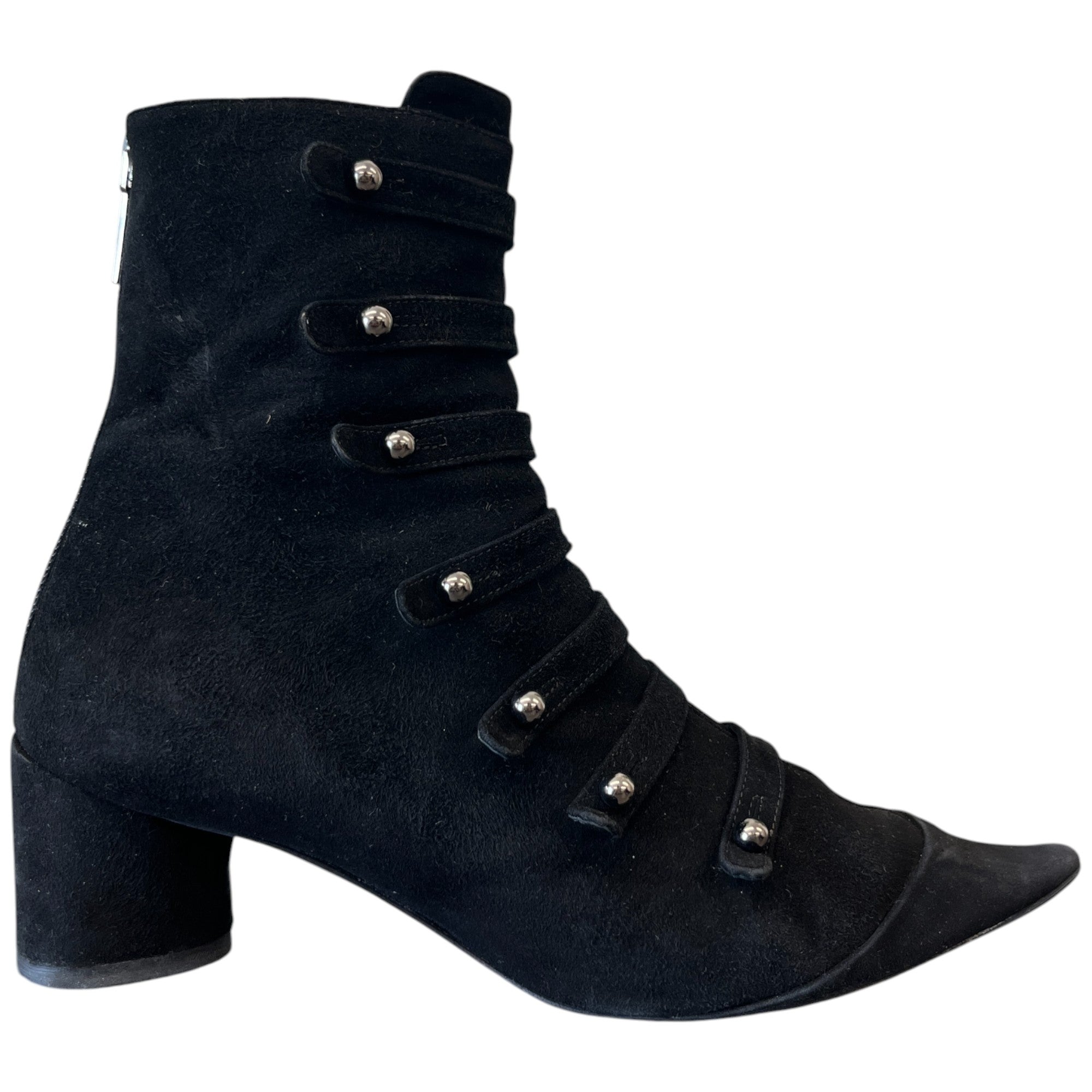 Women's Suede Lace Up Boots Black Size EU 38 / UK 5