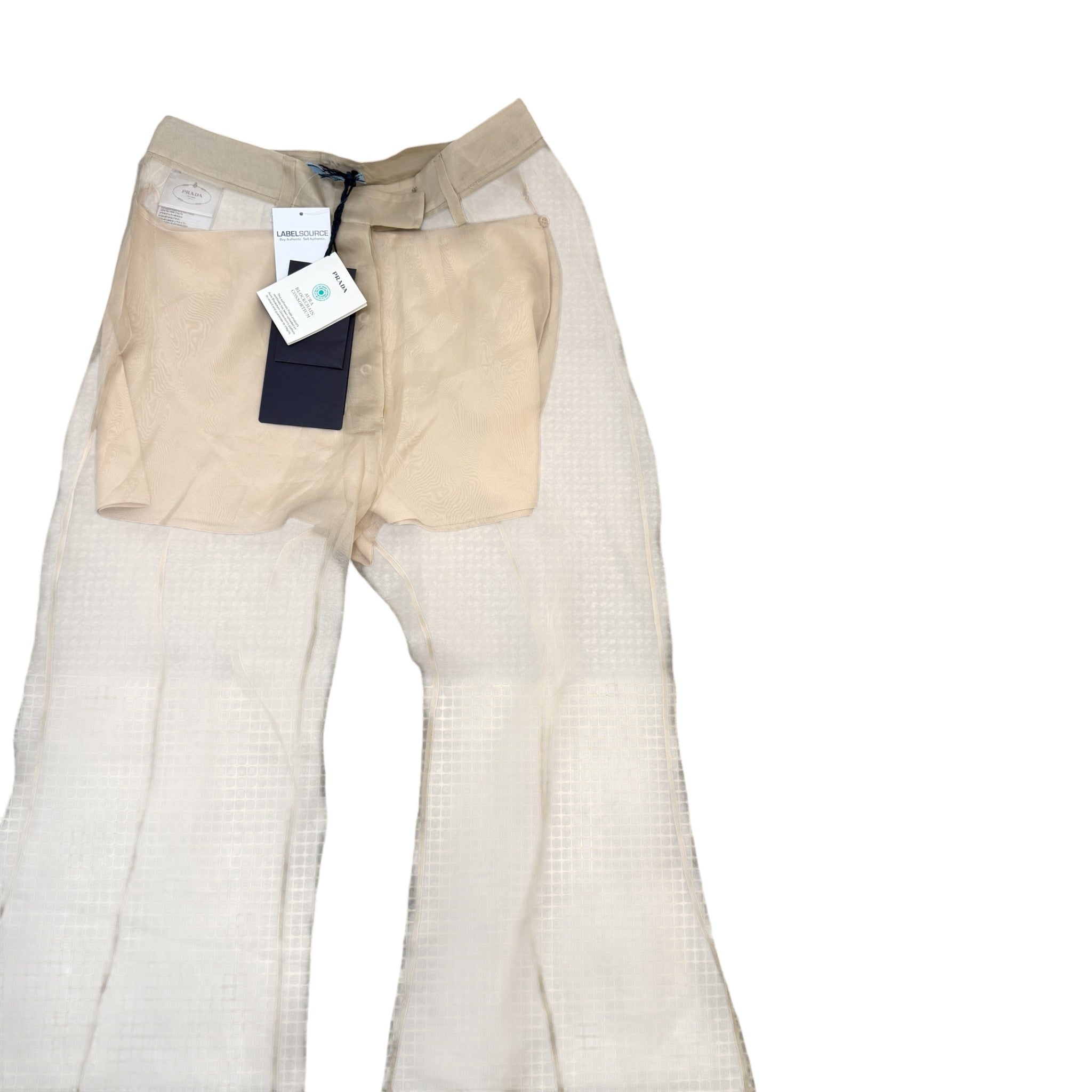 Women's Organza Trousers Beige Size S