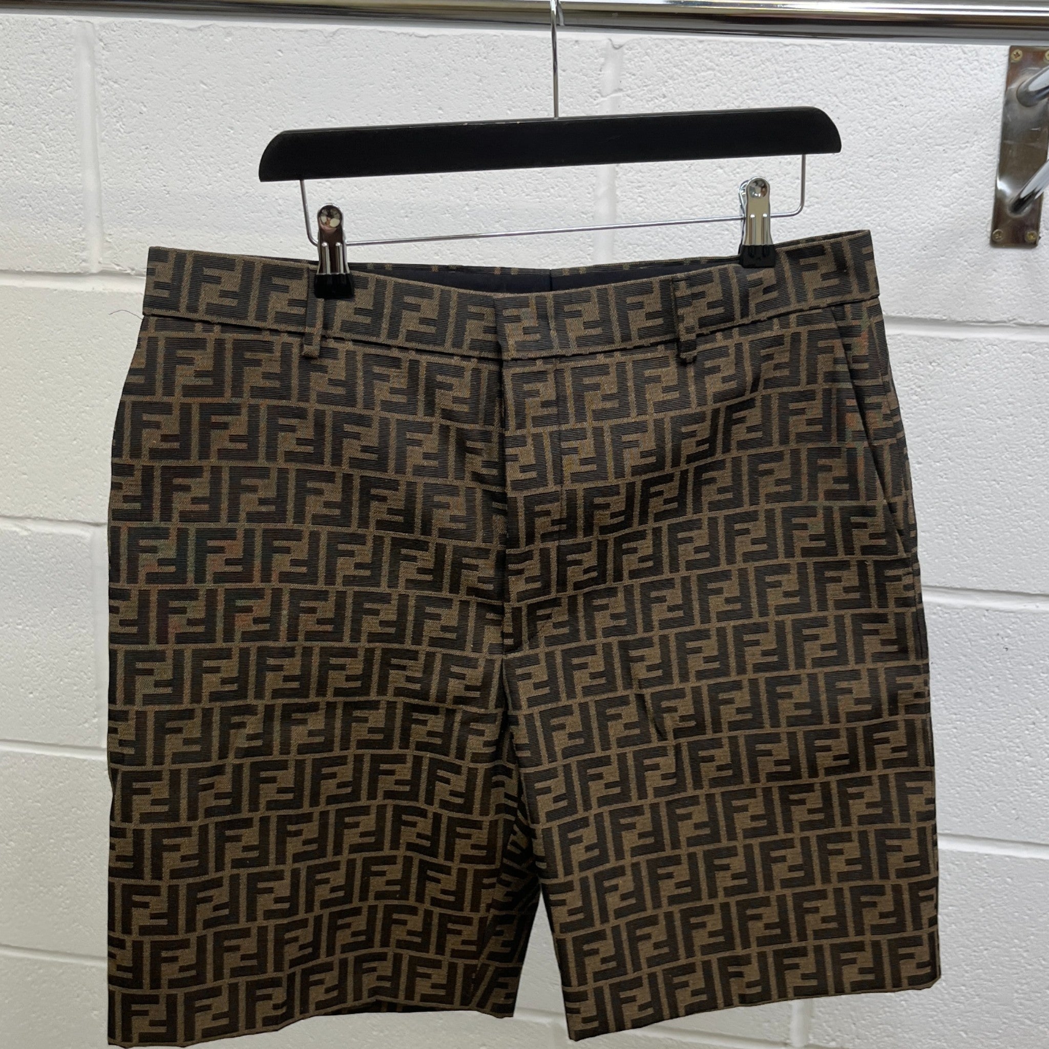 Men's Ff Zucca Shorts Brown Size IT 50 / UK 34