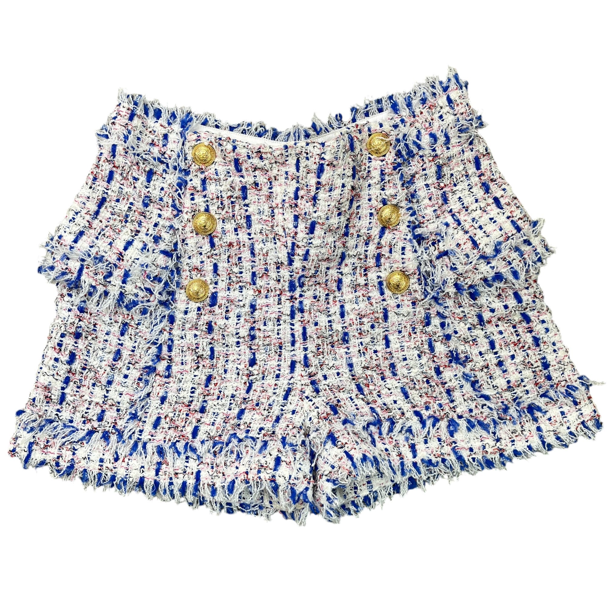 Women's Tweed Shorts White Size Waist 38"