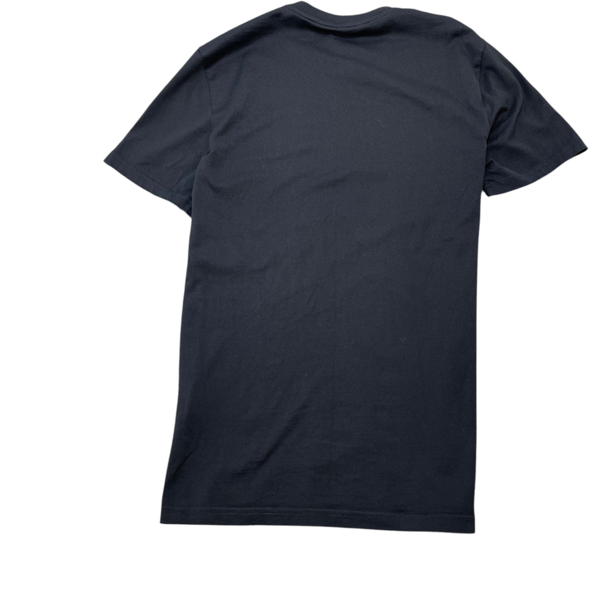 Men's Distressed Logo Print T-Shirt Black Size S
