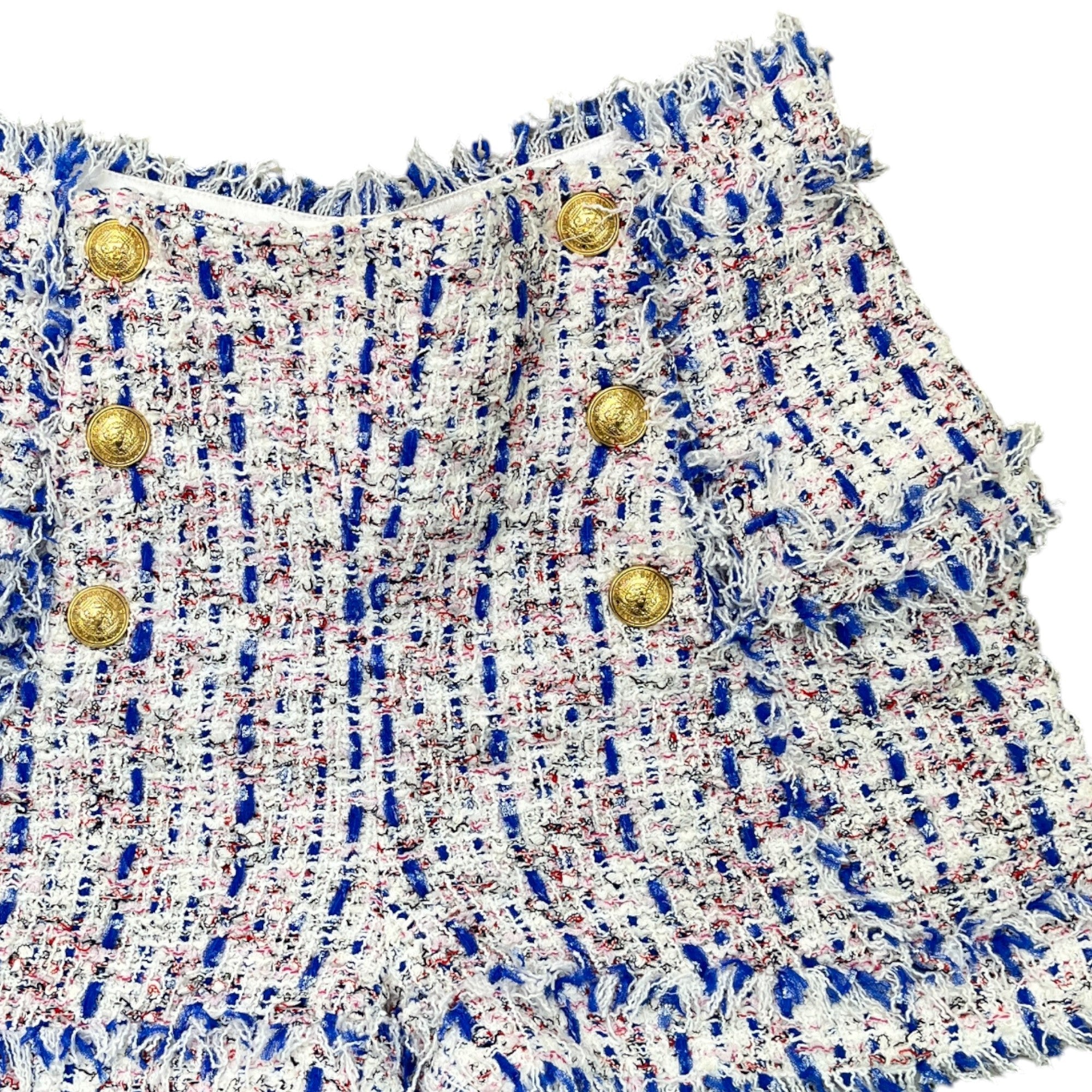 Women's Tweed Shorts White Size Waist 38"