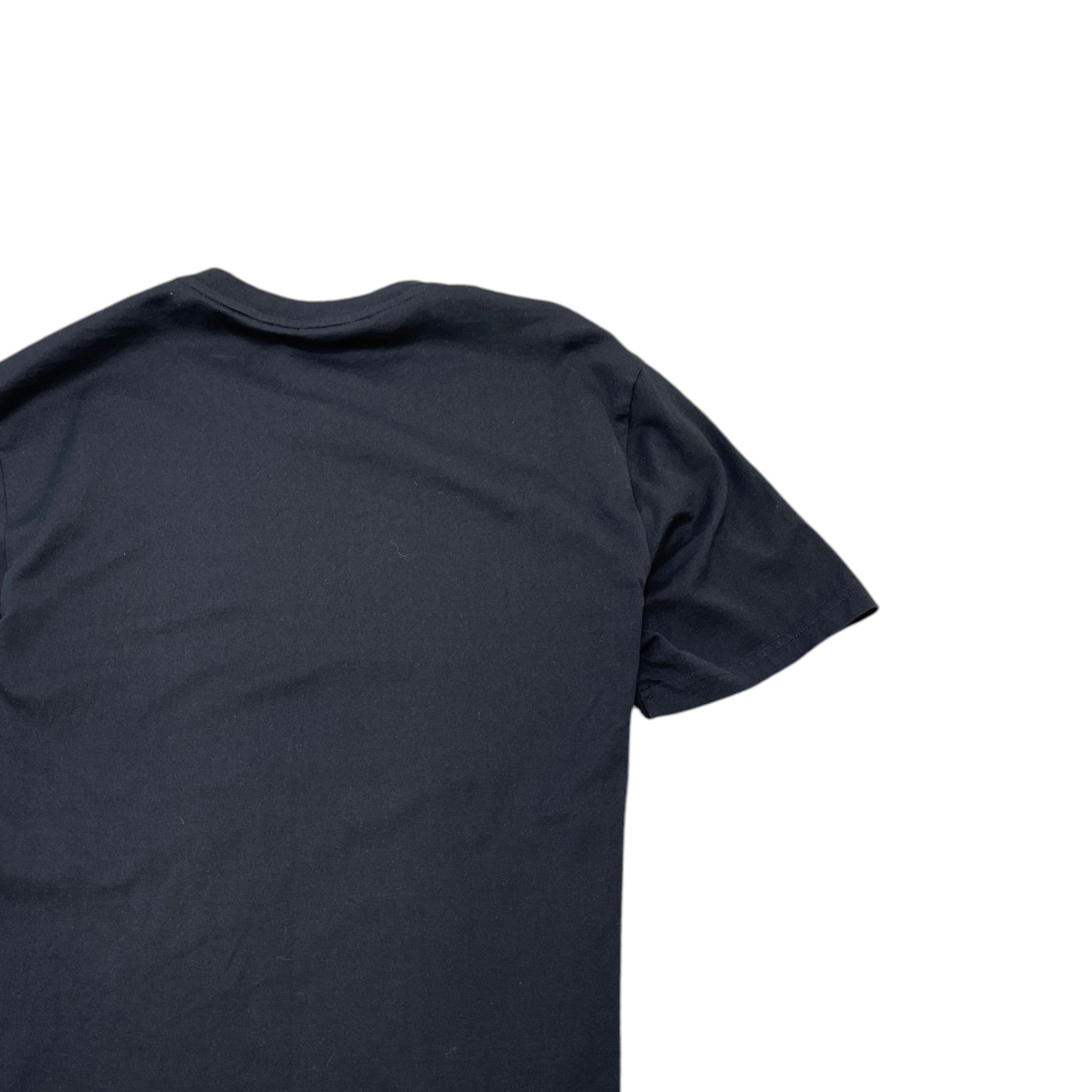 Men's Distressed Logo Print T-Shirt Black Size S