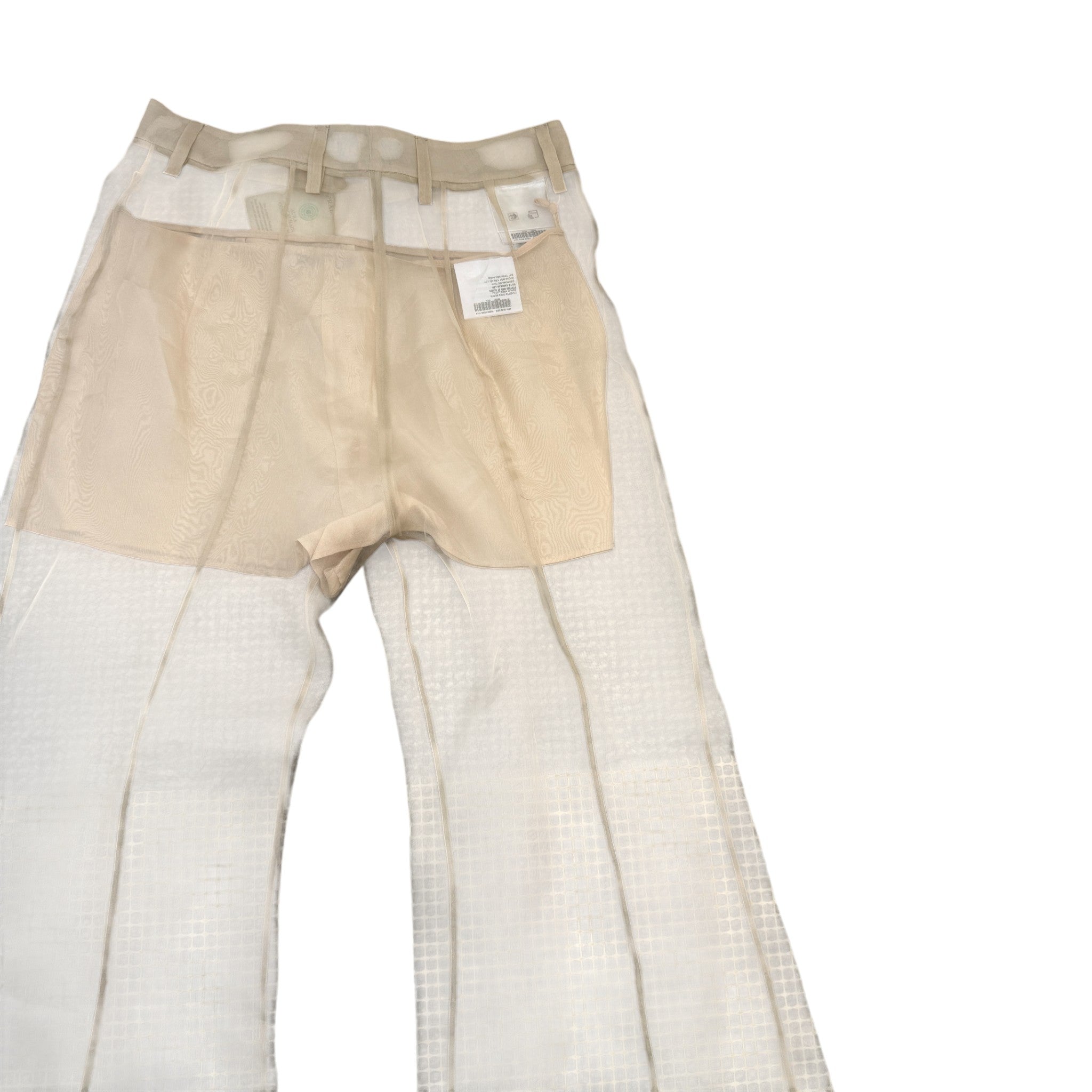 Women's Organza Trousers Beige Size S