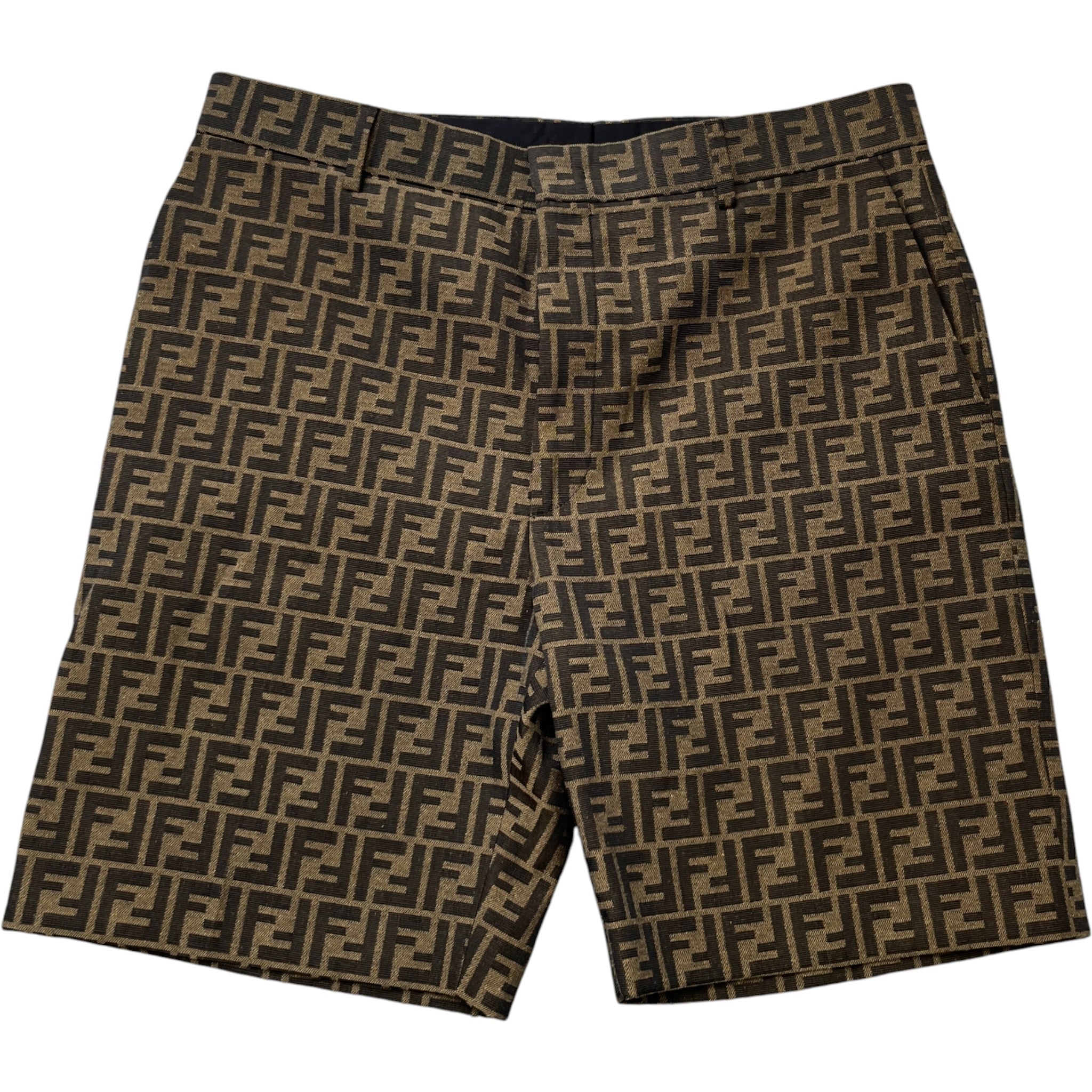 Men's Ff Zucca Shorts Brown Size IT 50 / UK 34