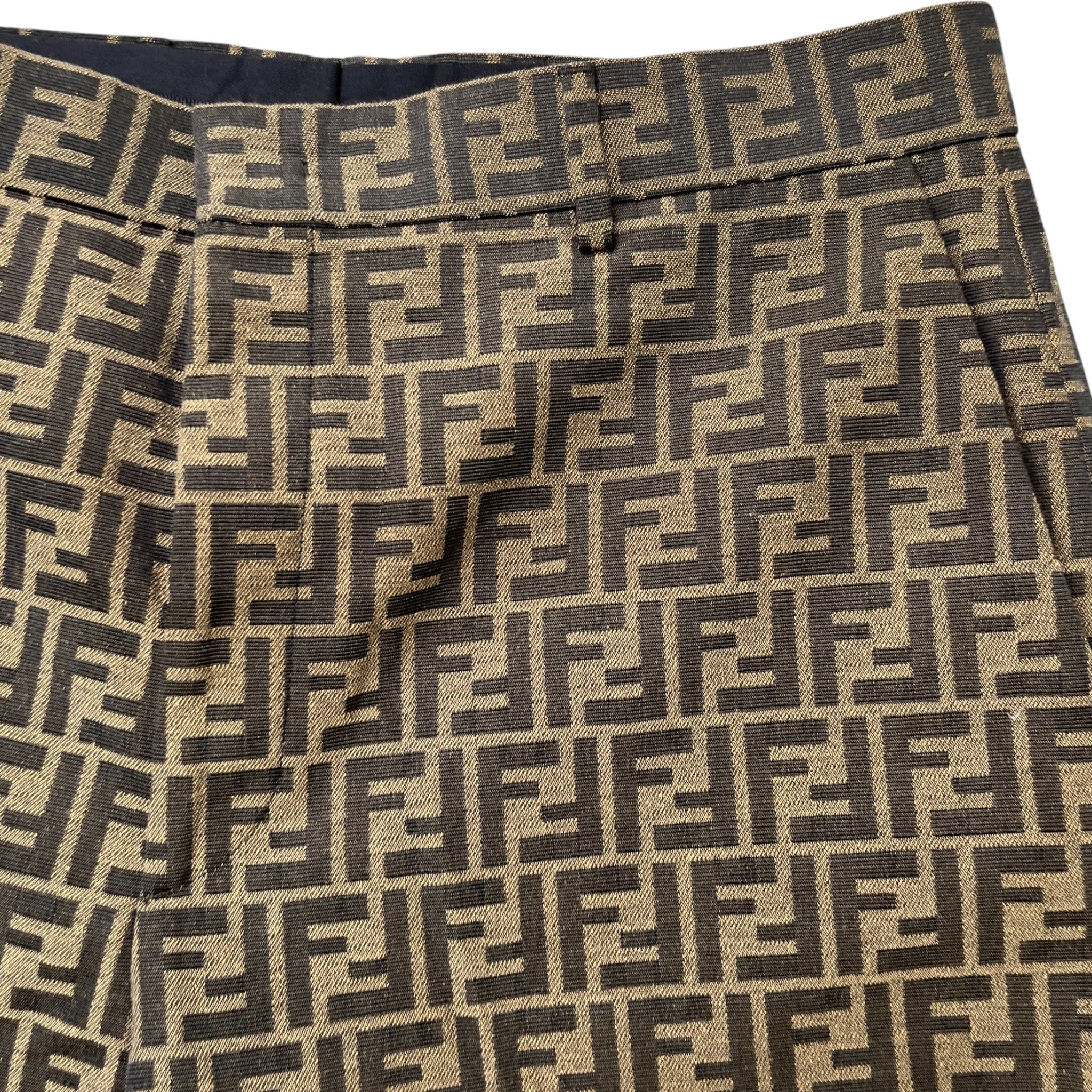 Men's Ff Zucca Shorts Brown Size IT 50 / UK 34