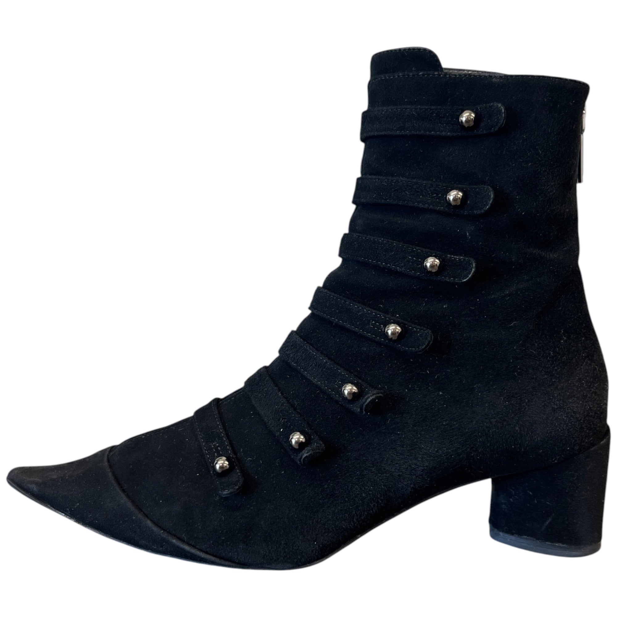Women's Suede Lace Up Boots Black Size EU 38 / UK 5