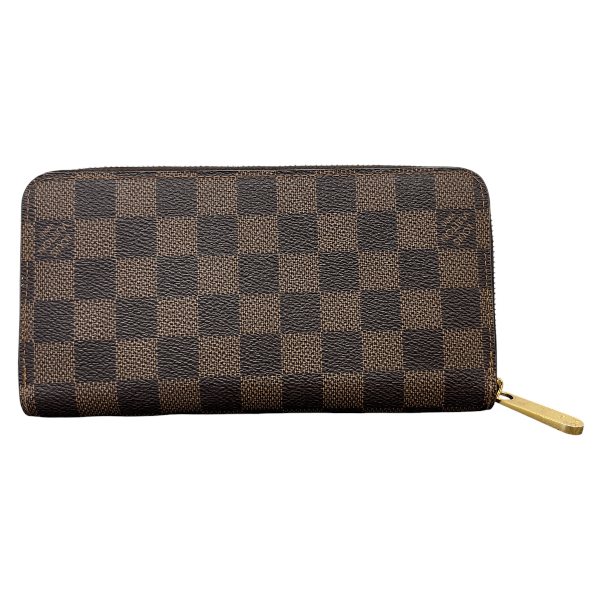 Women's Damier Ebene Clemence Zippy Wallet Brown