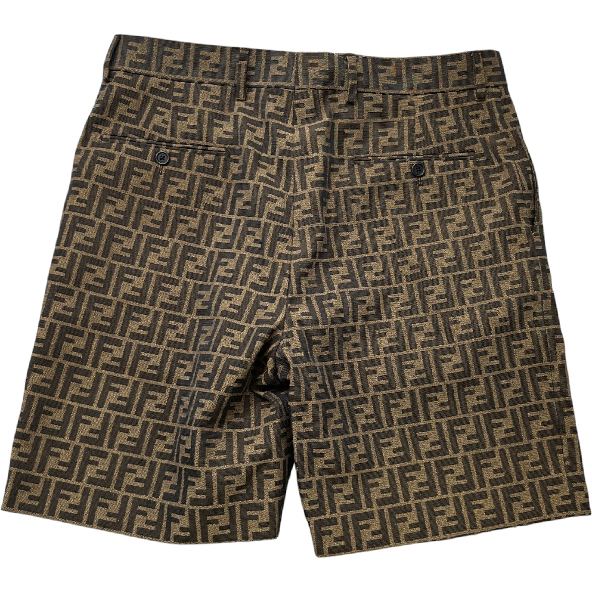 Men's Ff Zucca Shorts Brown Size IT 50 / UK 34
