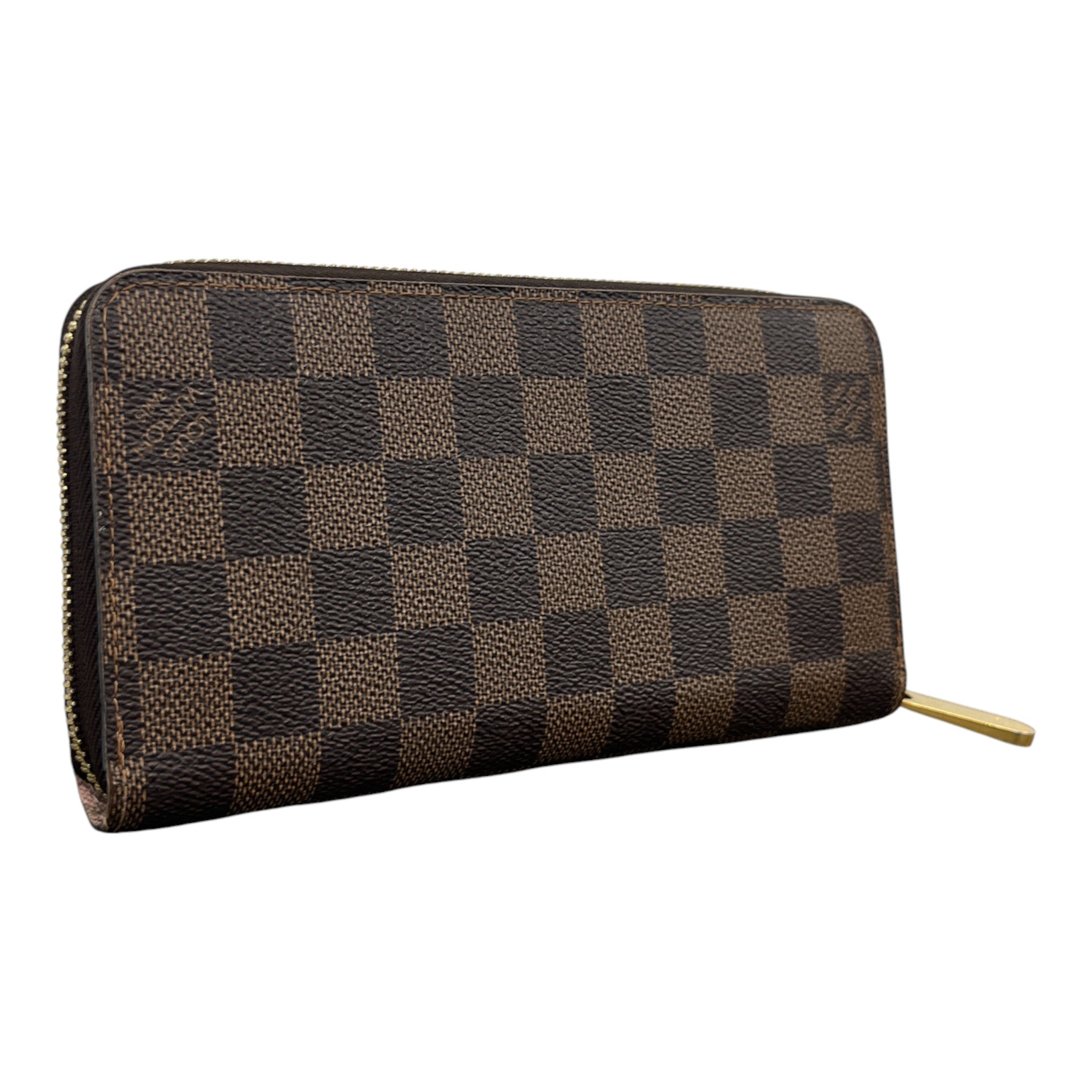 Women's Damier Ebene Clemence Zippy Wallet Brown