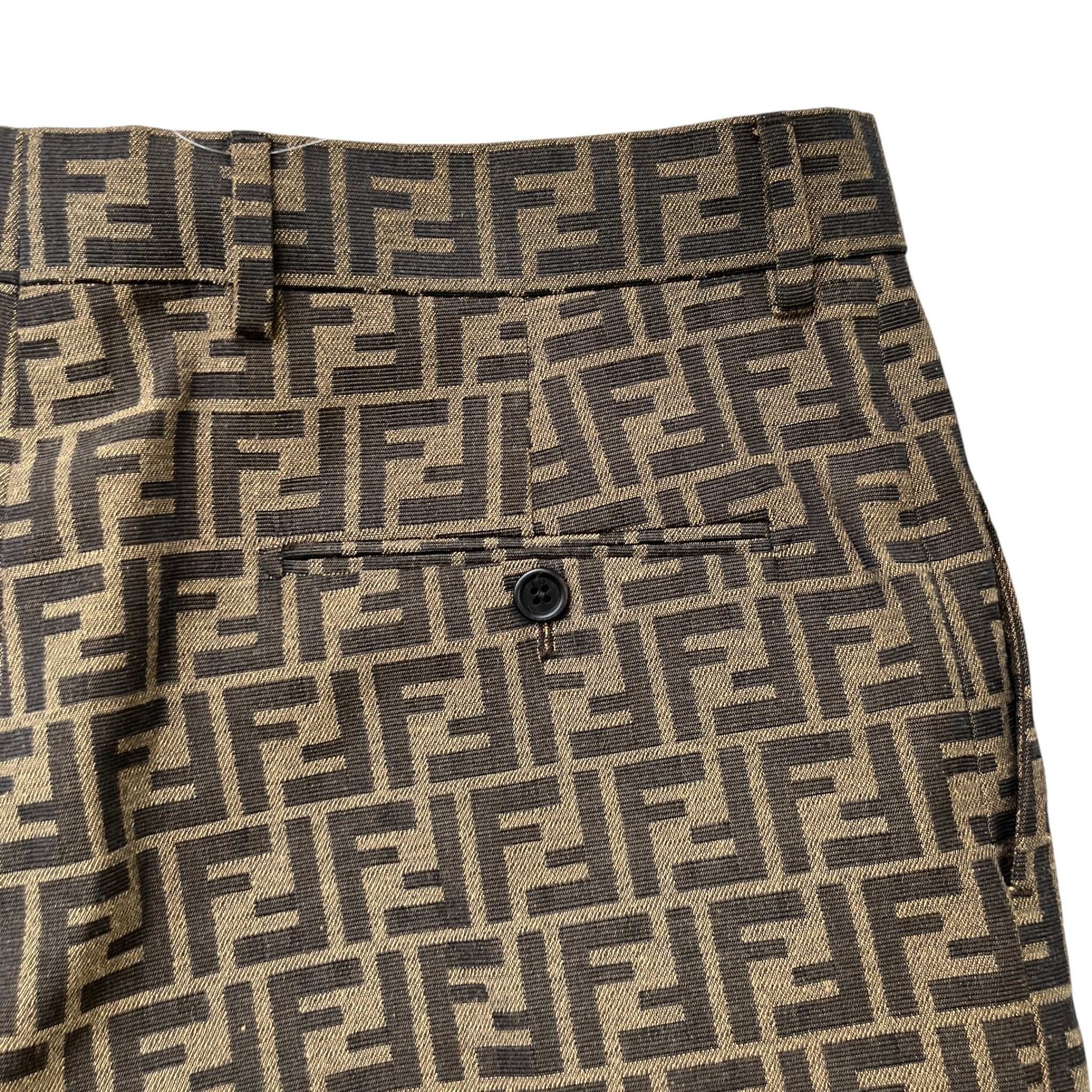 Men's Ff Zucca Shorts Brown Size IT 50 / UK 34