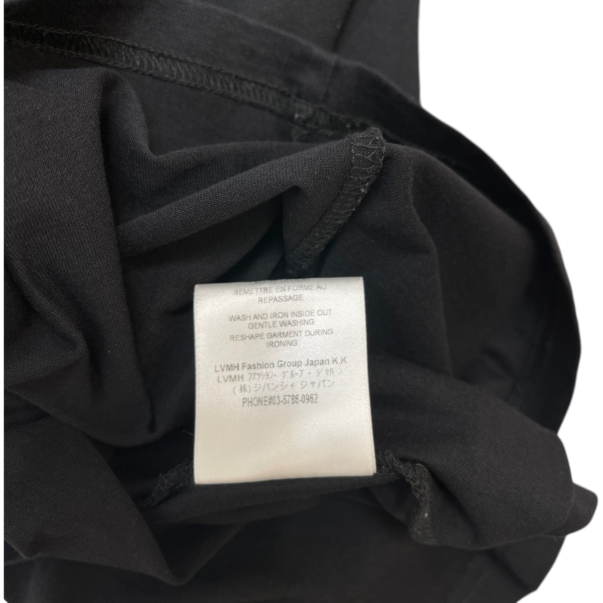 Men's Distressed Logo Print T-Shirt Black Size S