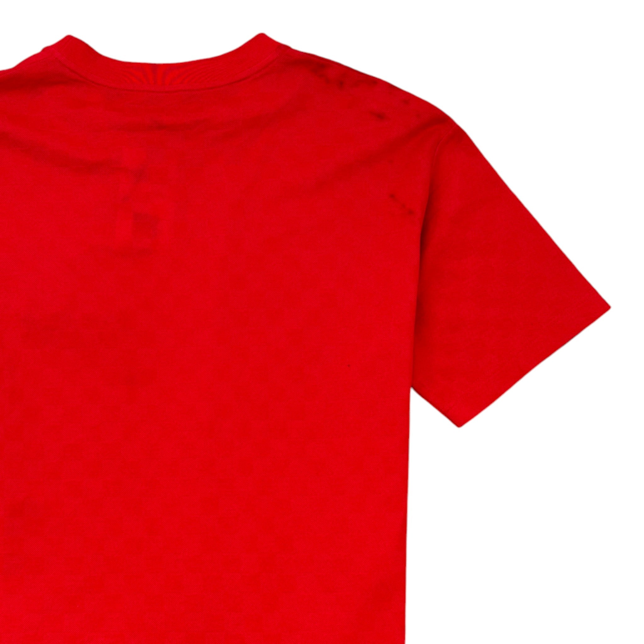 Men's Embroidered Lv Patch T-Shirt Red Size L