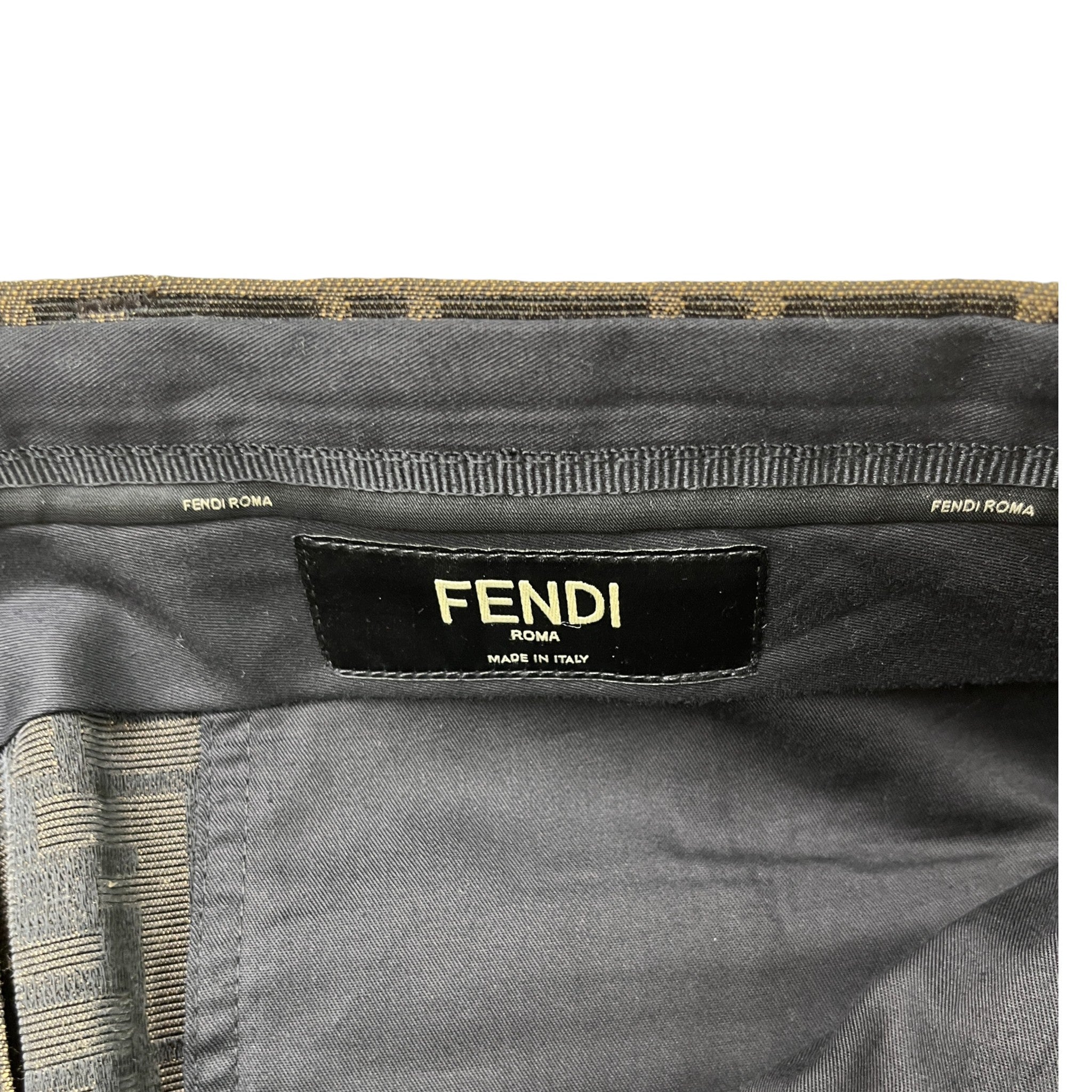 Men's Ff Zucca Shorts Brown Size IT 50 / UK 34