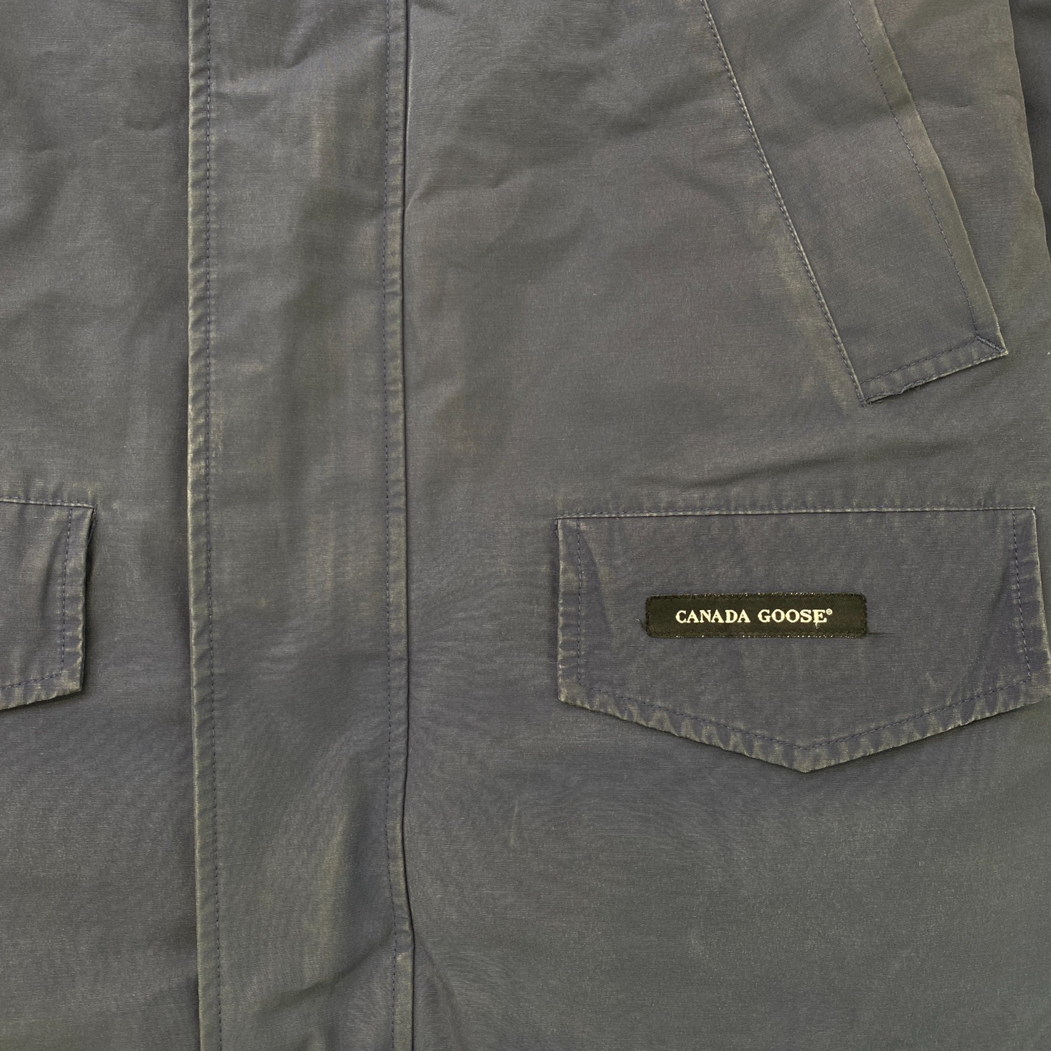 Men's Langford Parka Down Jacket Navy Size M