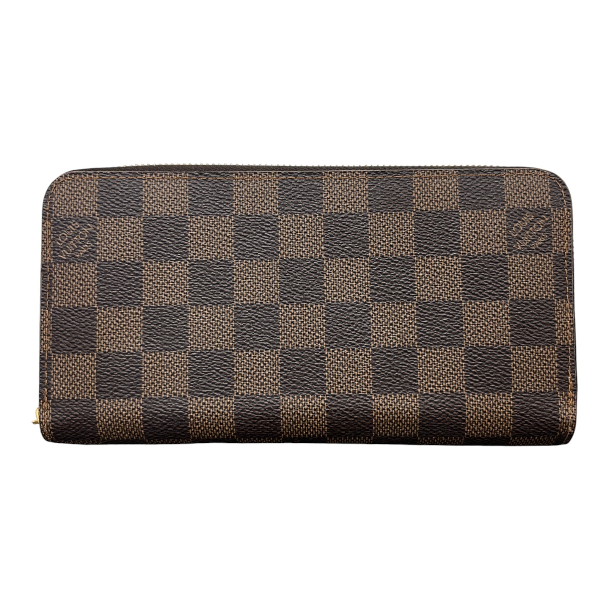 Women's Damier Ebene Clemence Zippy Wallet Brown