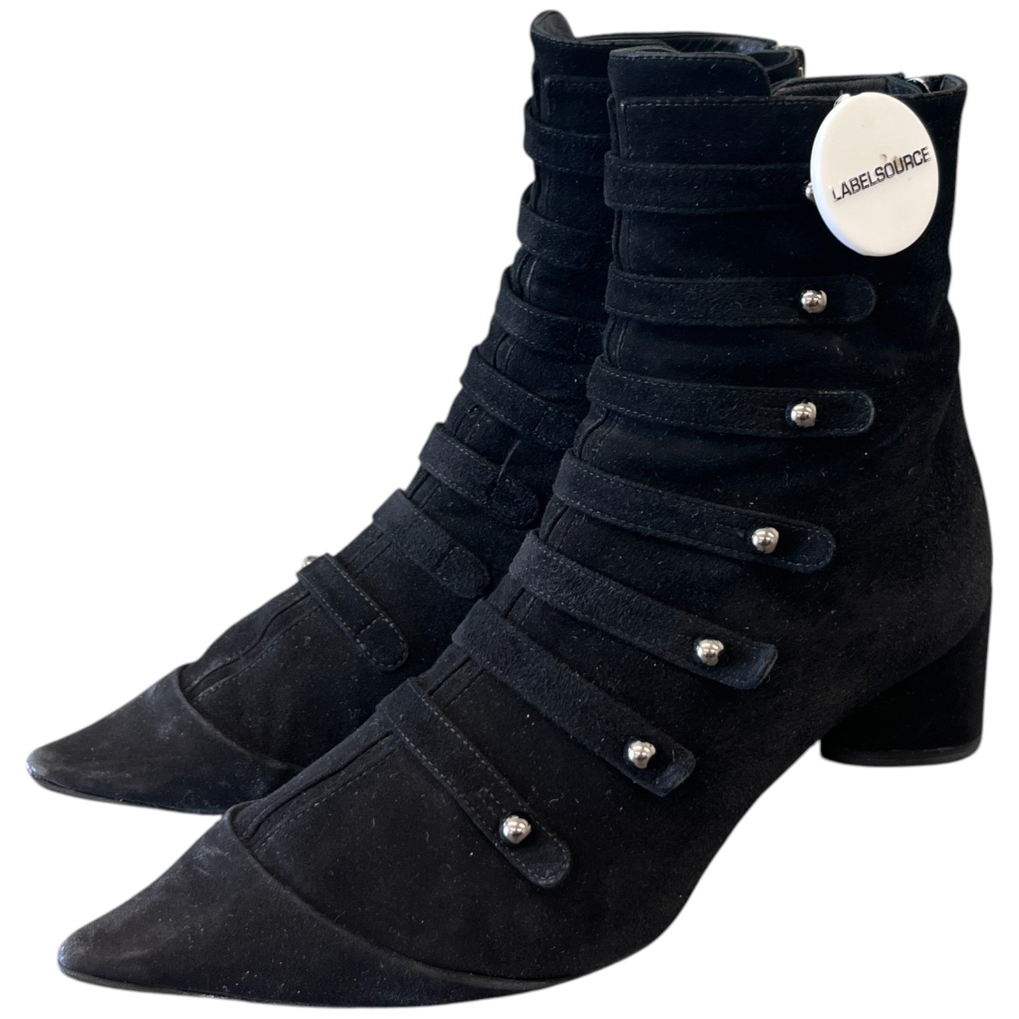 Women's Suede Lace Up Boots Black Size EU 38 / UK 5