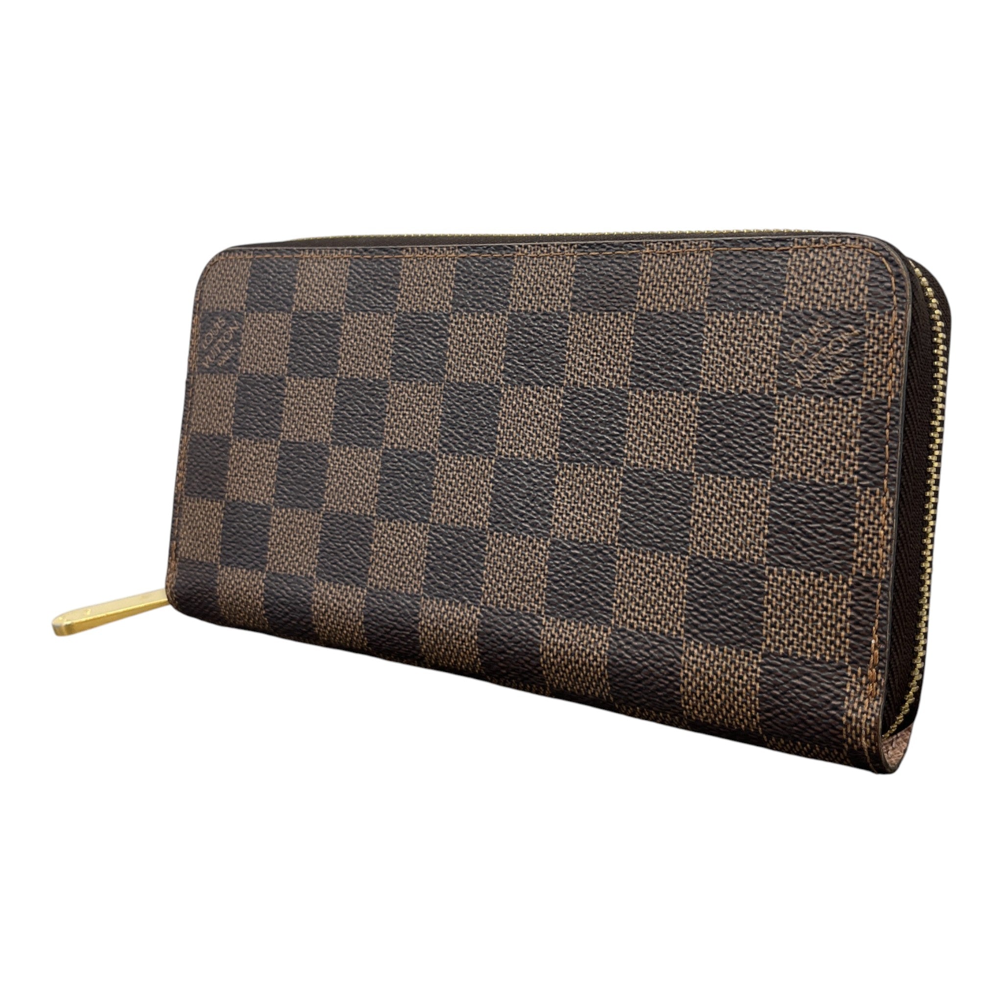 Women's Damier Ebene Clemence Zippy Wallet Brown