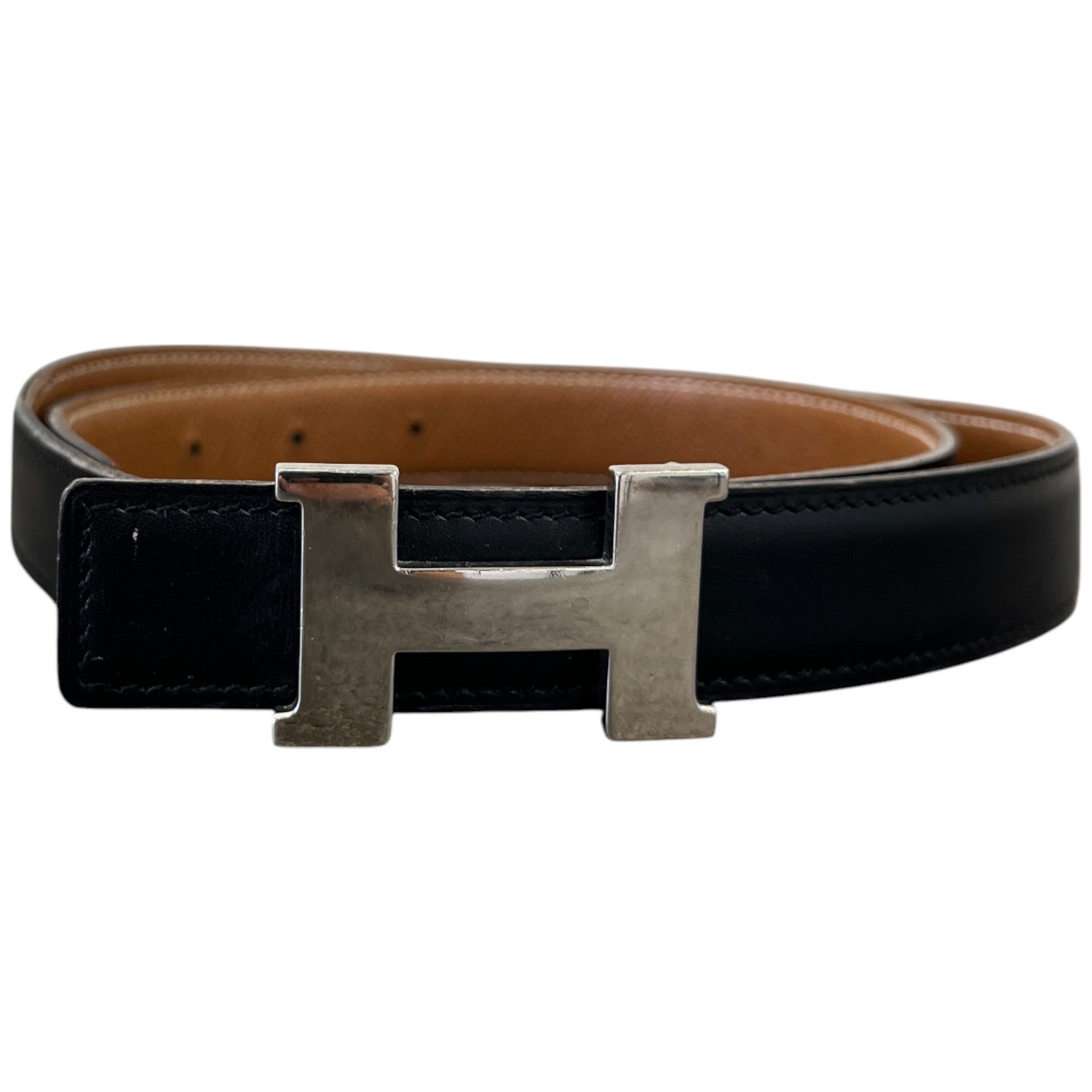 Women's Reversible H Buckle Belt Black Size 75CM / UK 6