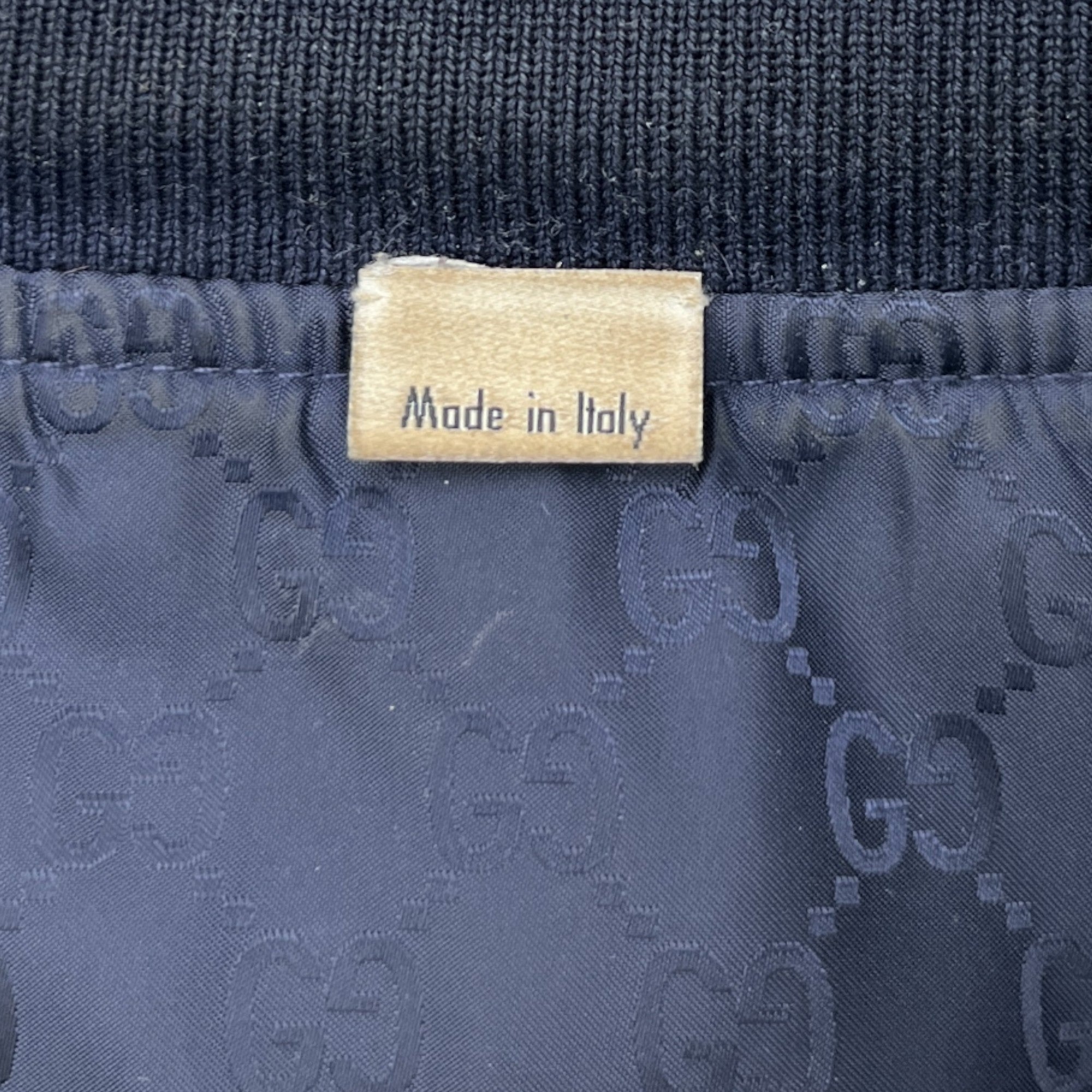 Men's Gg Supreme Reversable Bomber Jacket Navy Size IT 52 / XL