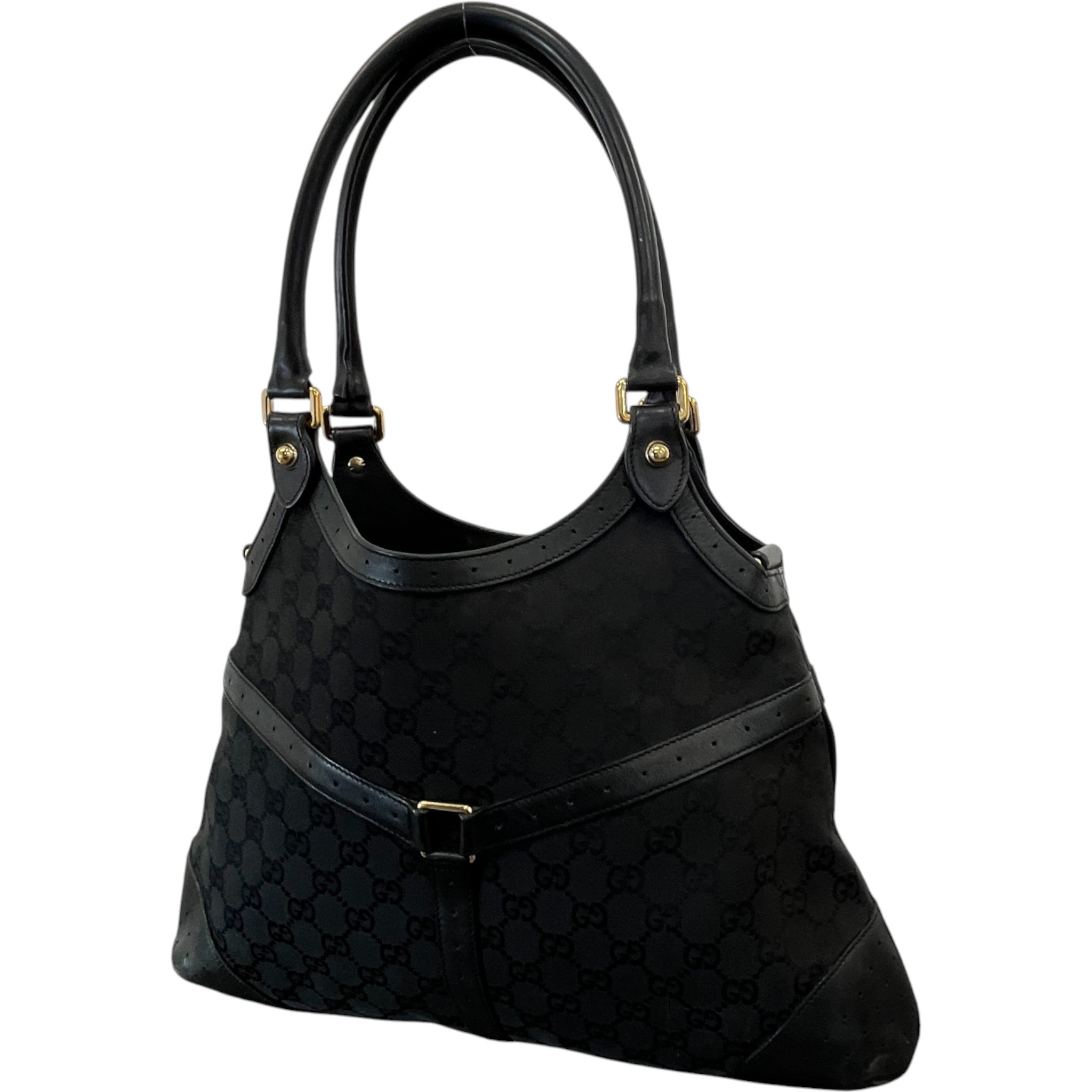 Women's Gg Canvas Sherry Line Handbag Black