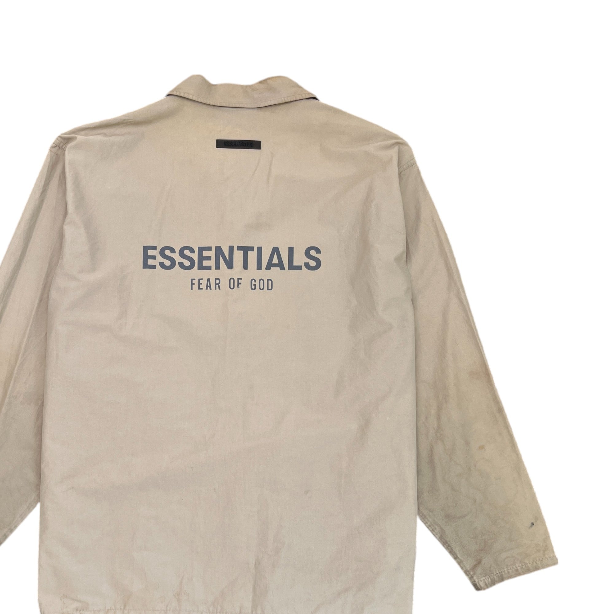 Men's Fear Of God Logo OverShirt Khaki Size L