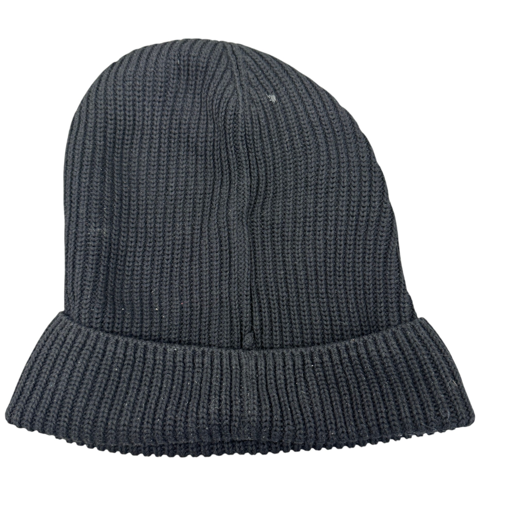 Men's Logo Patch Beanie Hat Black