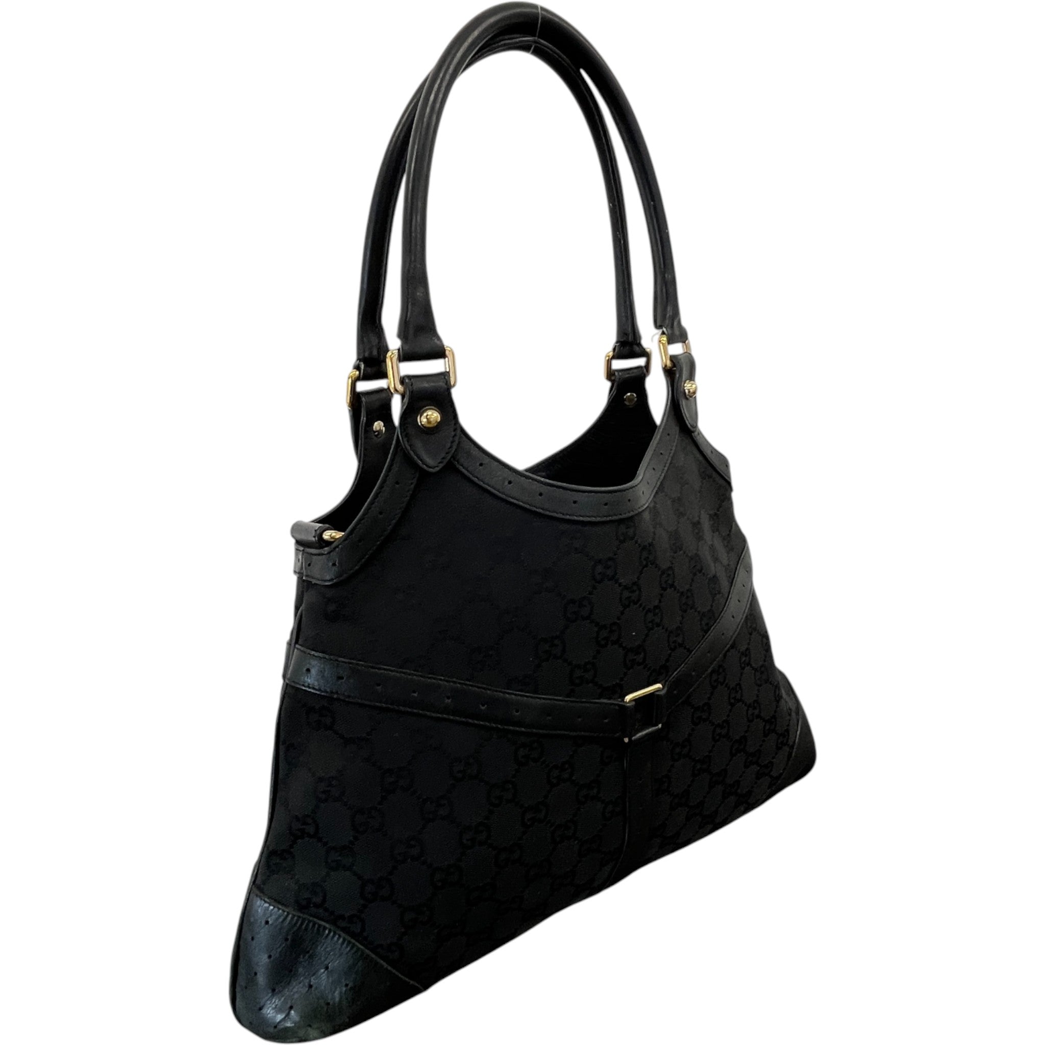 Women's Gg Canvas Sherry Line Handbag Black