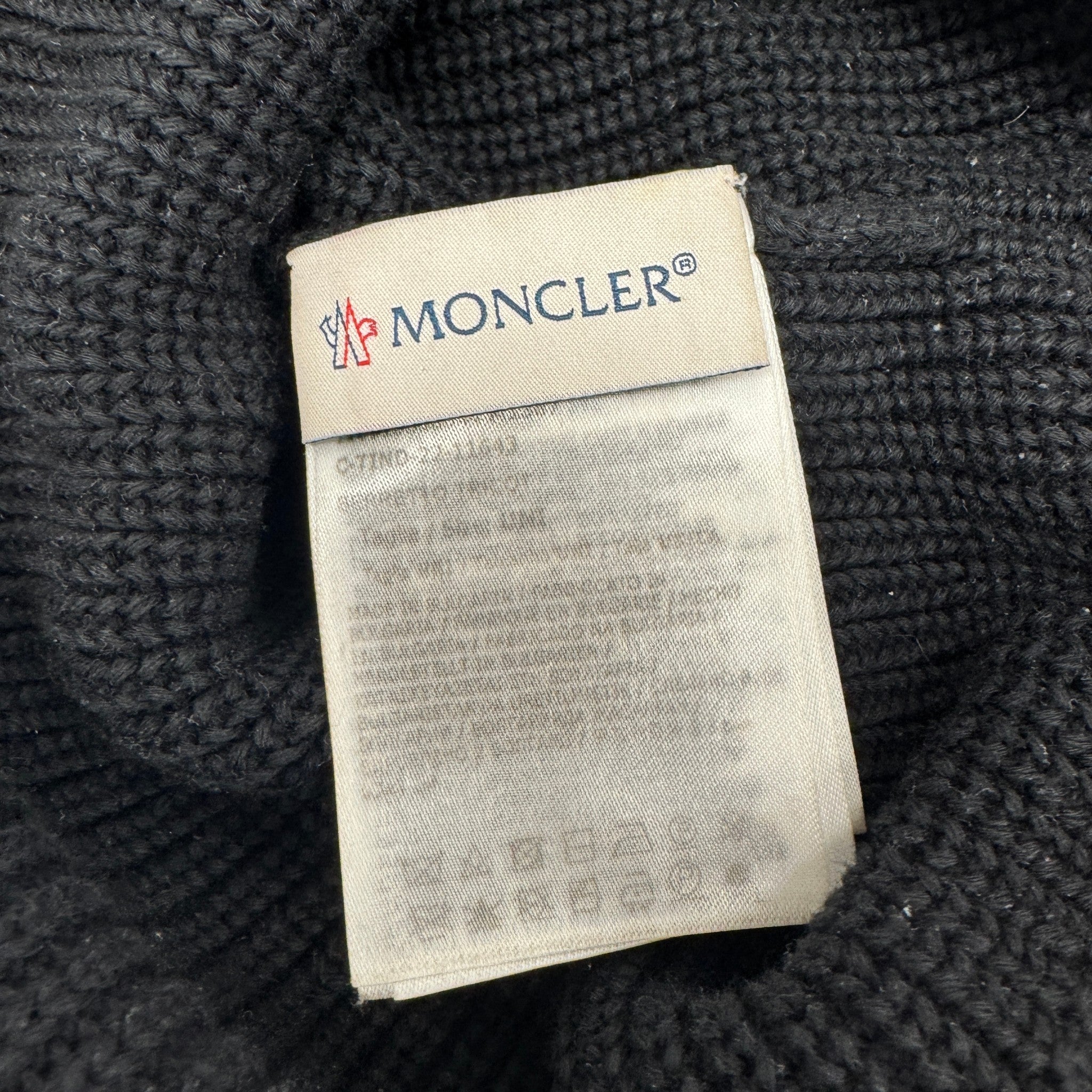 Men's Logo Patch Beanie Hat Black