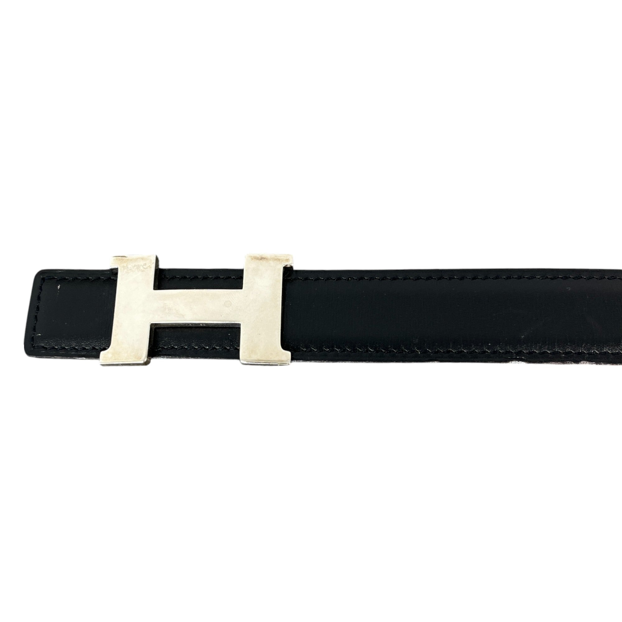 Women's Reversible H Buckle Belt Black Size 75CM / UK 6