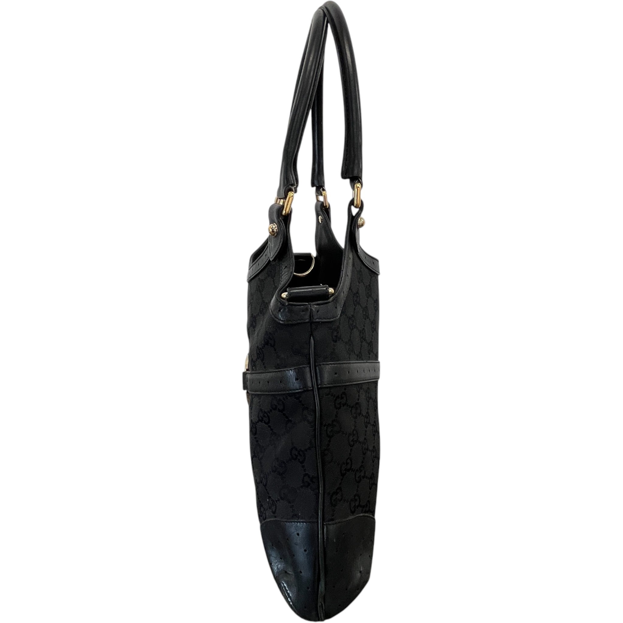 Women's Gg Canvas Sherry Line Handbag Black