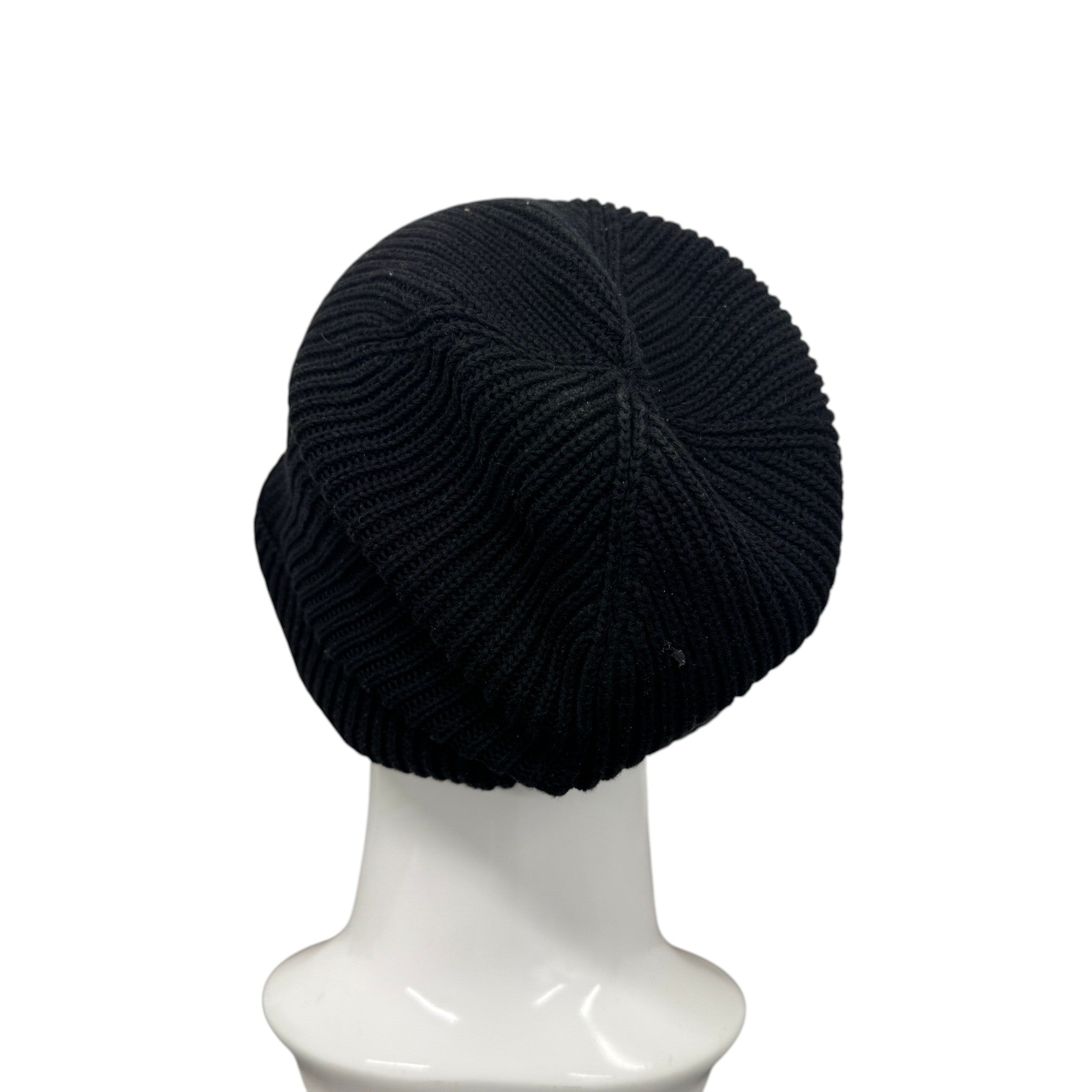 Men's Logo Patch Beanie Hat Black