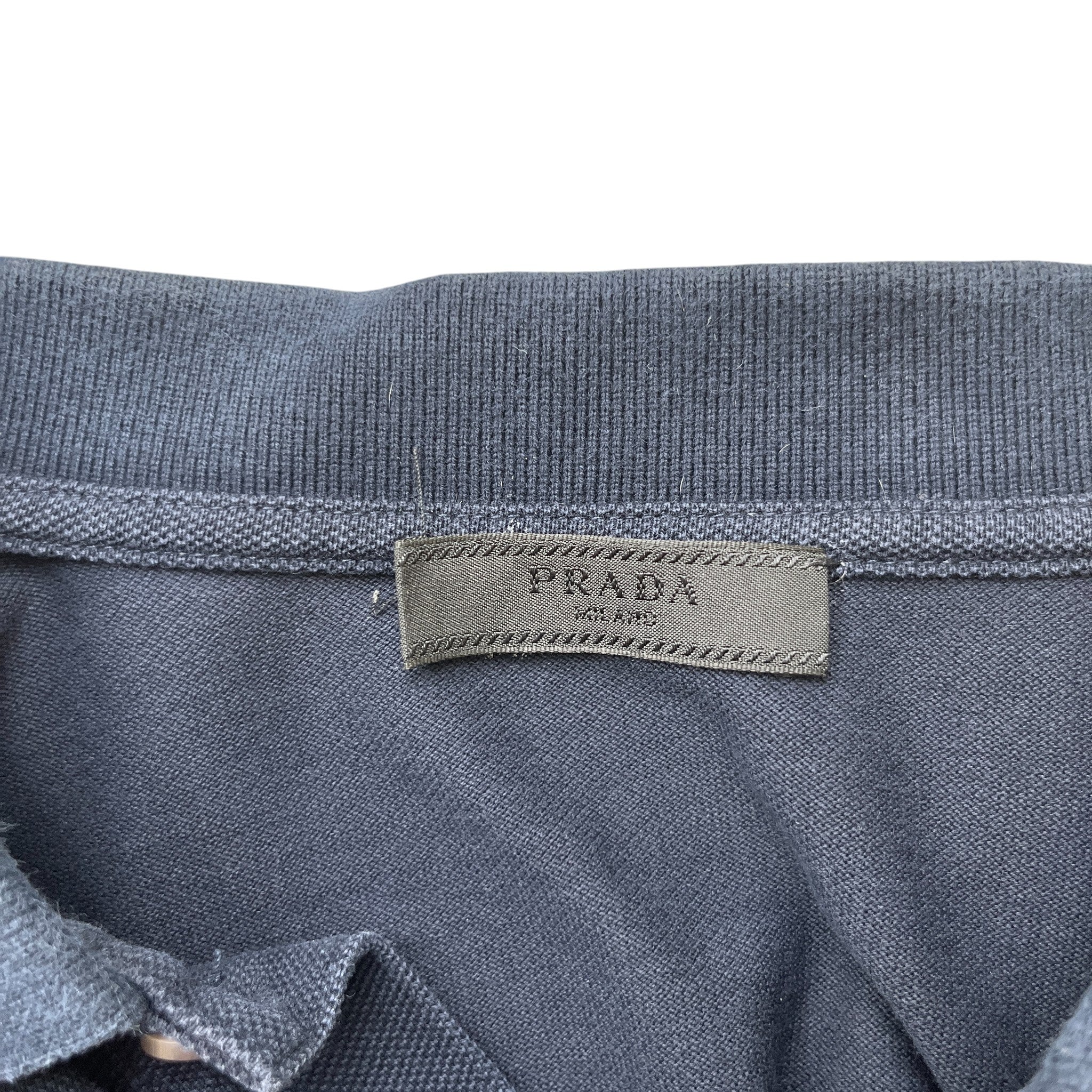 Men's Tab Logo Polo Shirt Navy Size L