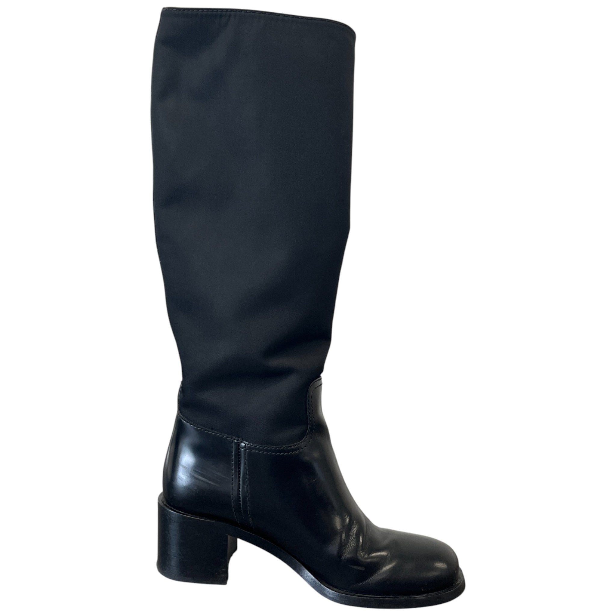 Women's Plaque Logo Boots Black Size EU 36 / UK 3