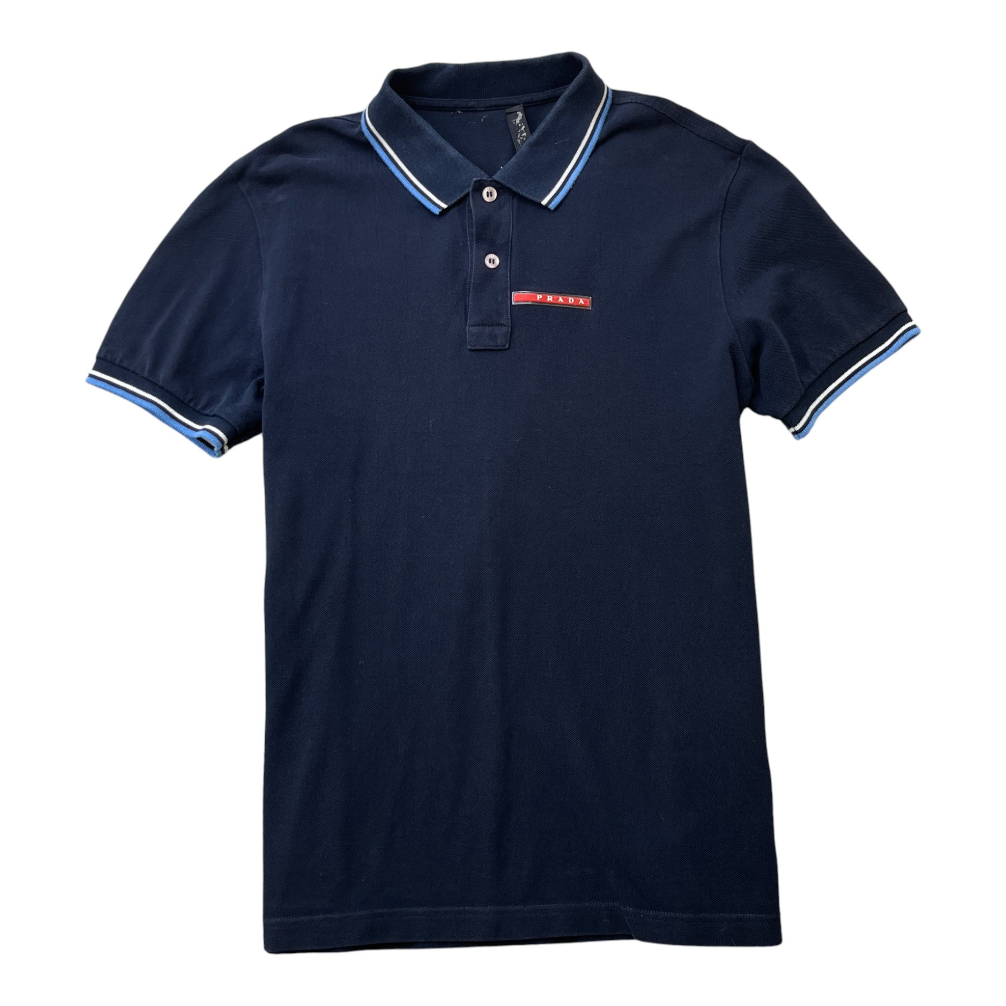 Men's Tab Logo Polo Shirt Navy Size L