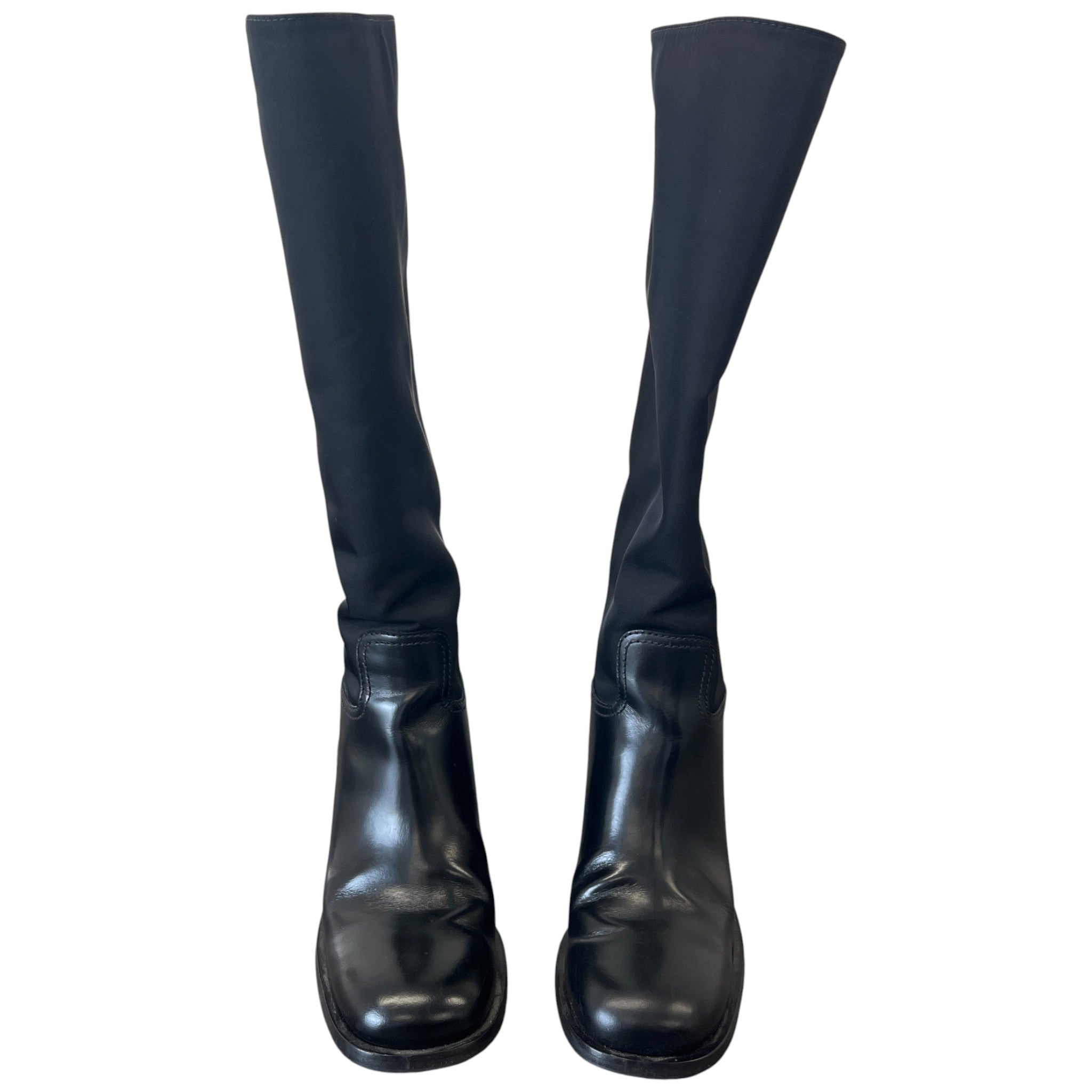 Women's Plaque Logo Boots Black Size EU 36 / UK 3