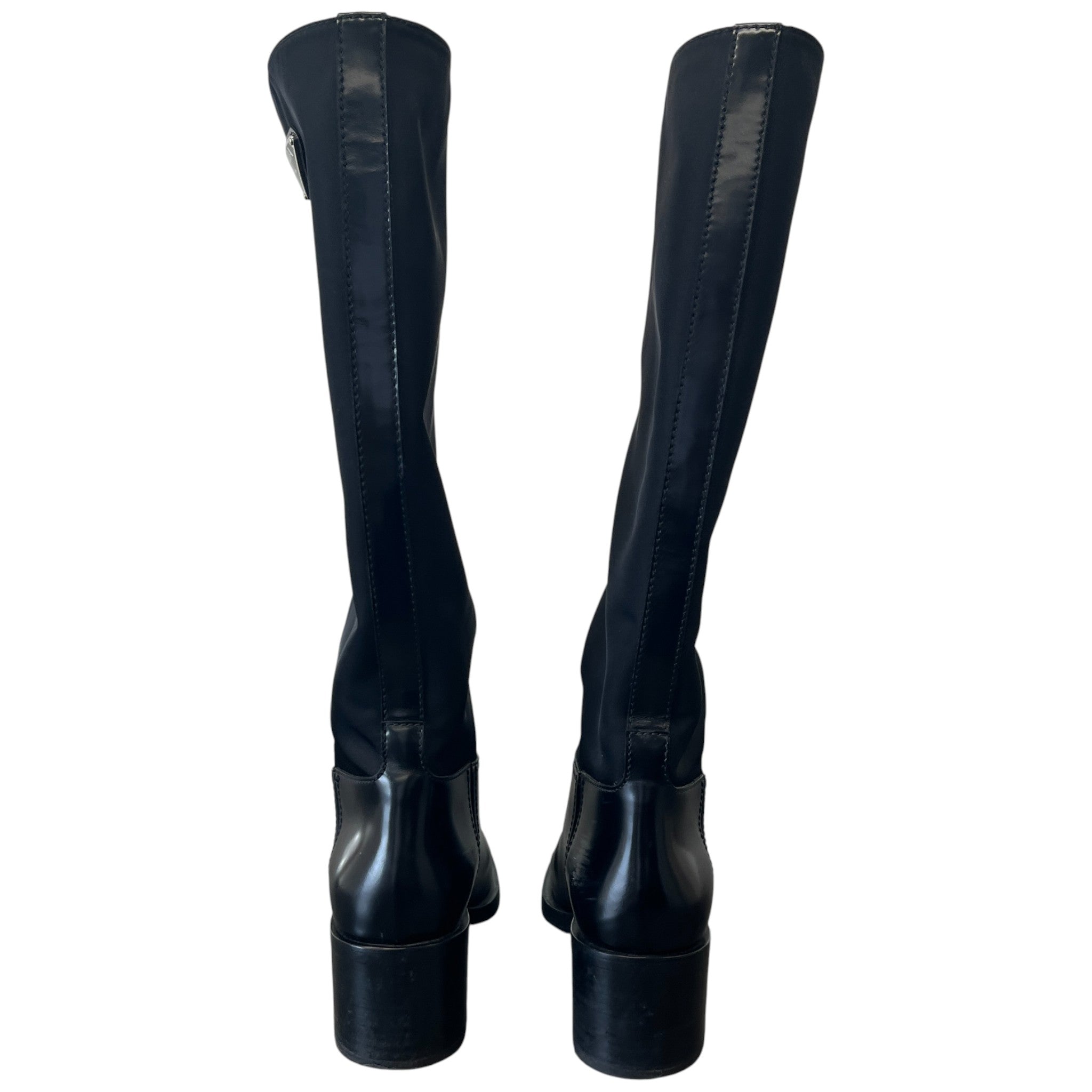 Women's Plaque Logo Boots Black Size EU 36 / UK 3