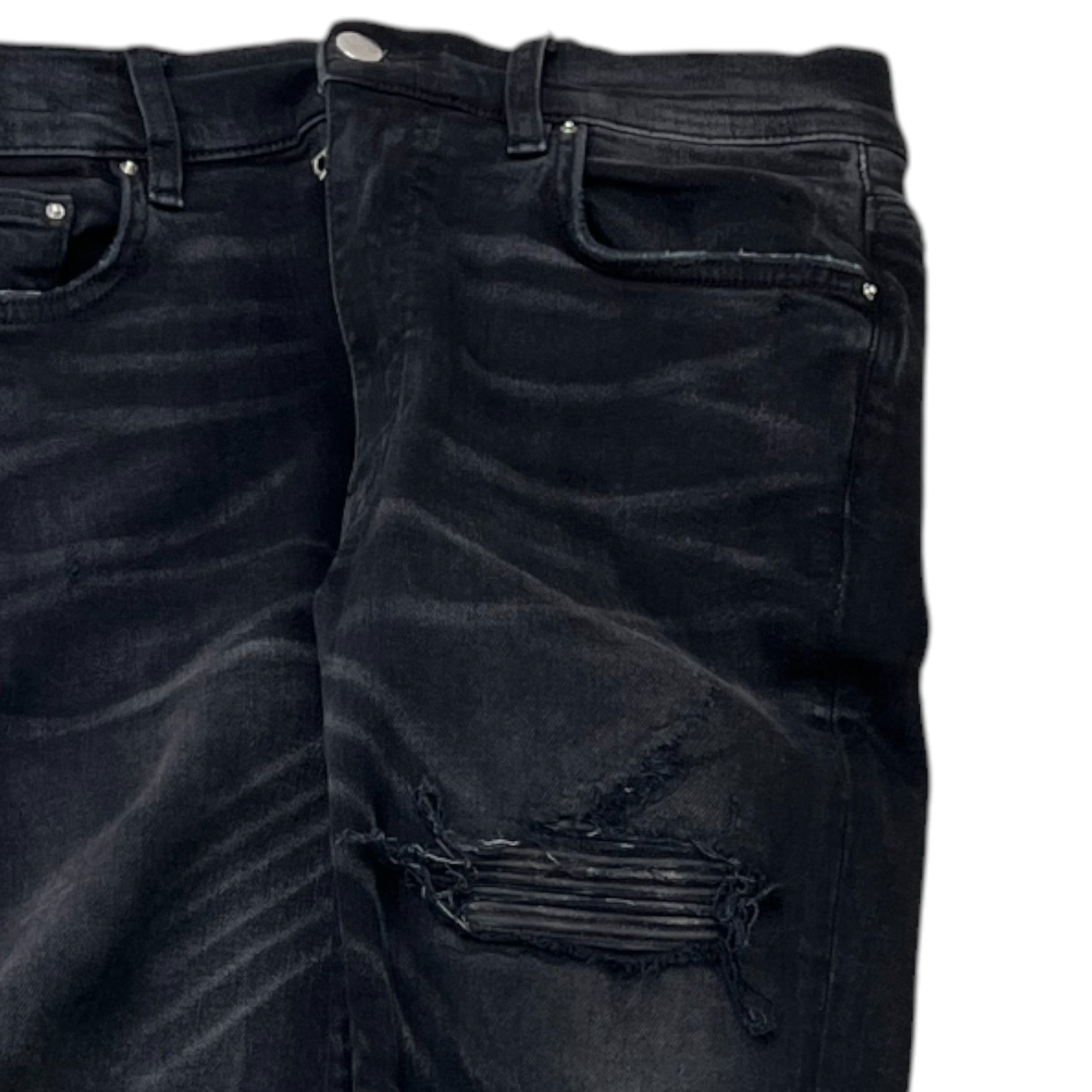 Men's Mx1 Distressed Jeans Black Size Waist 31"