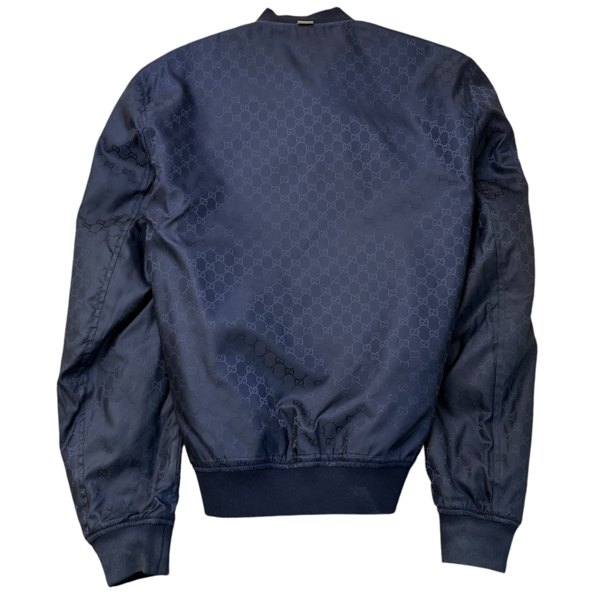 Men's Gg Supreme Reversable Bomber Jacket Navy Size IT 52 / XL