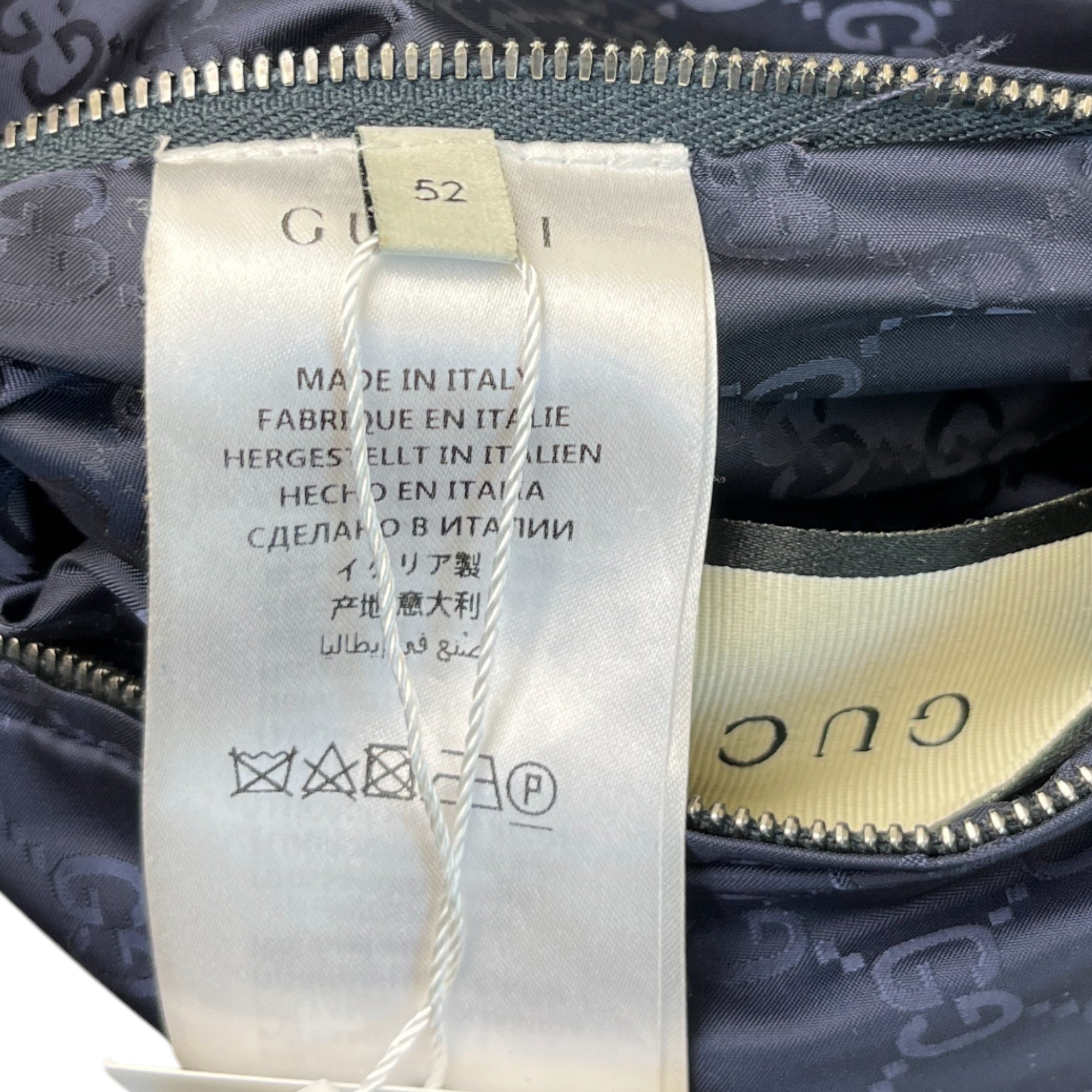 Men's Gg Supreme Reversable Bomber Jacket Navy Size IT 52 / XL