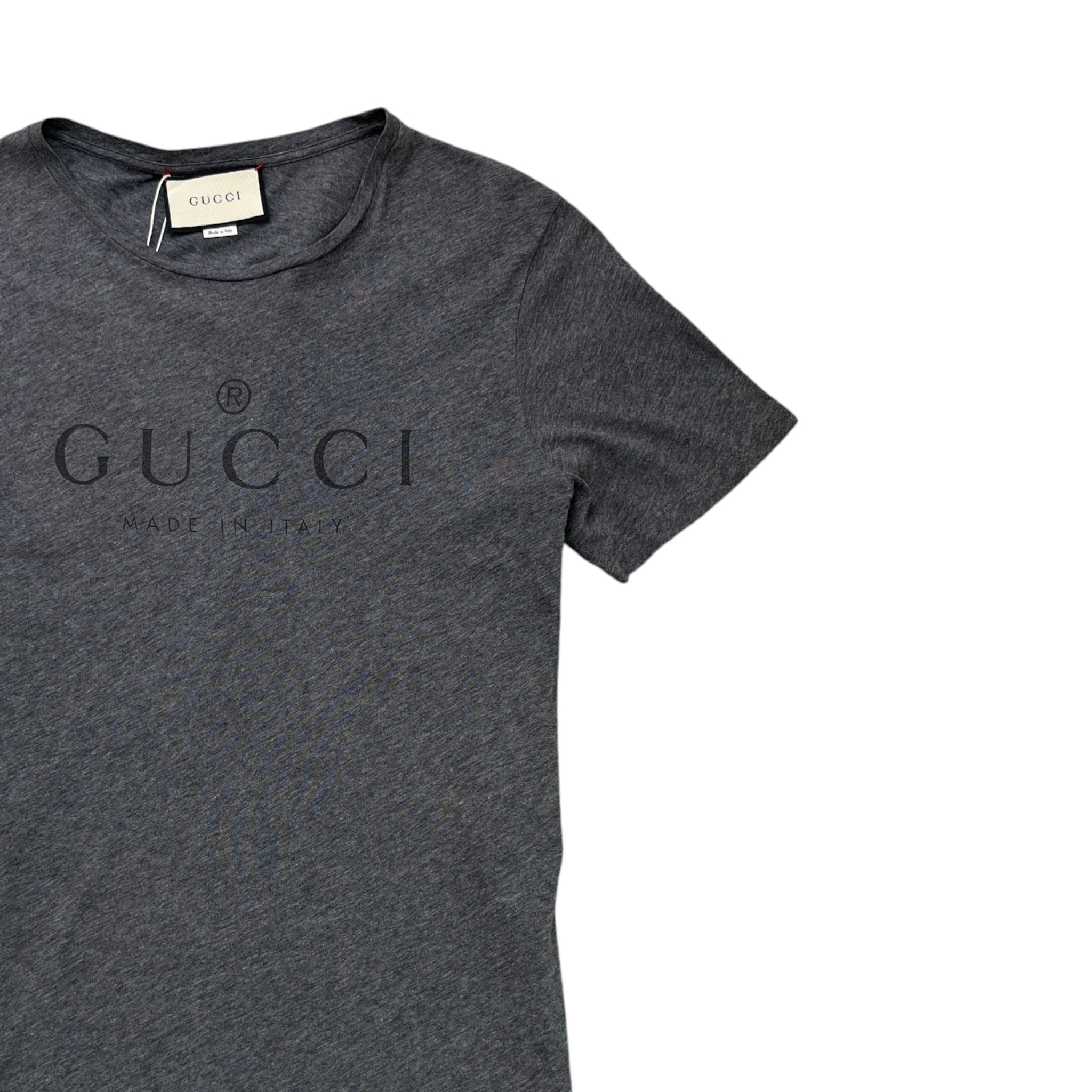 Men's Logo Print T-Shirt Grey Size L