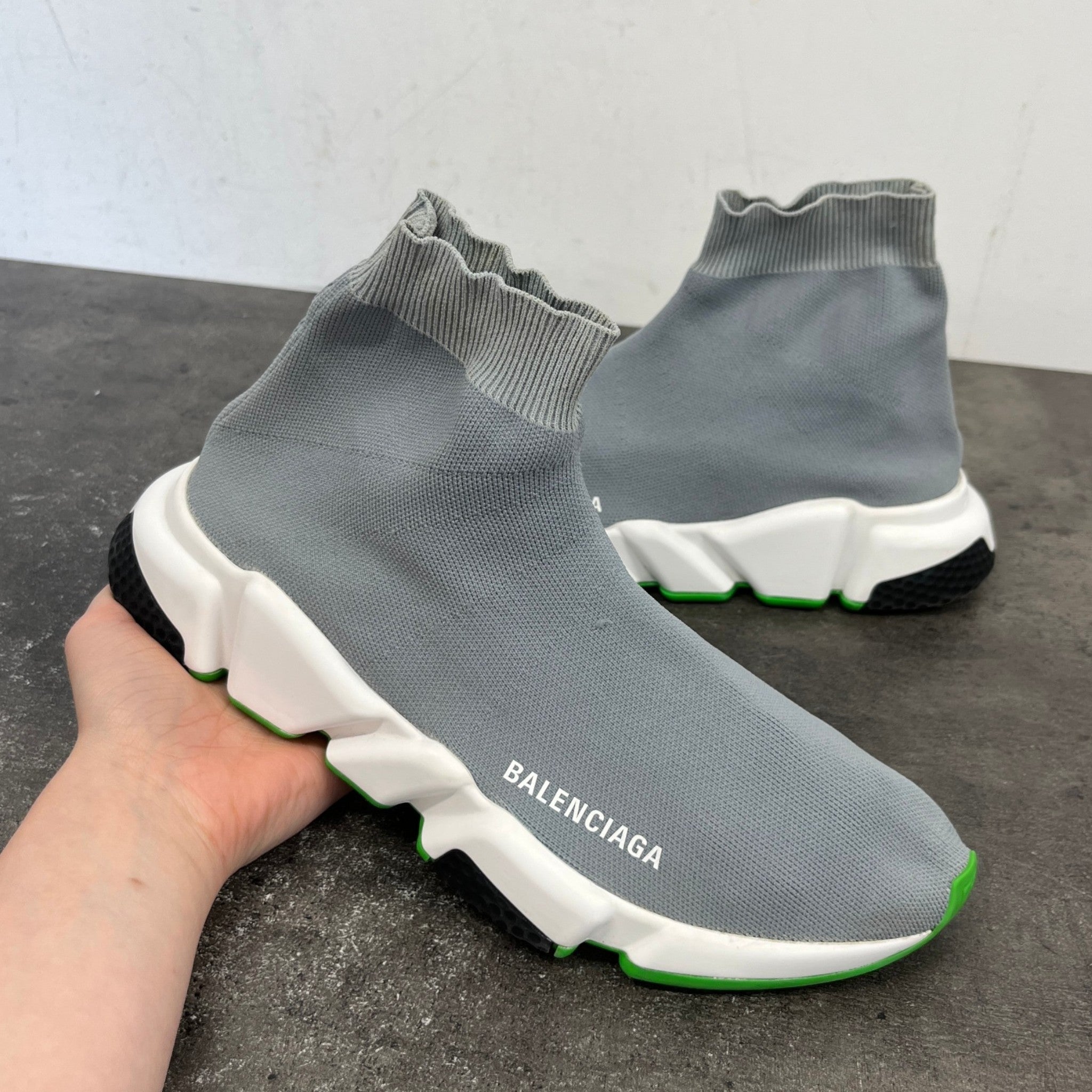 Women's Sock Runners High Trainers Grey Size EU 40 / UK 7