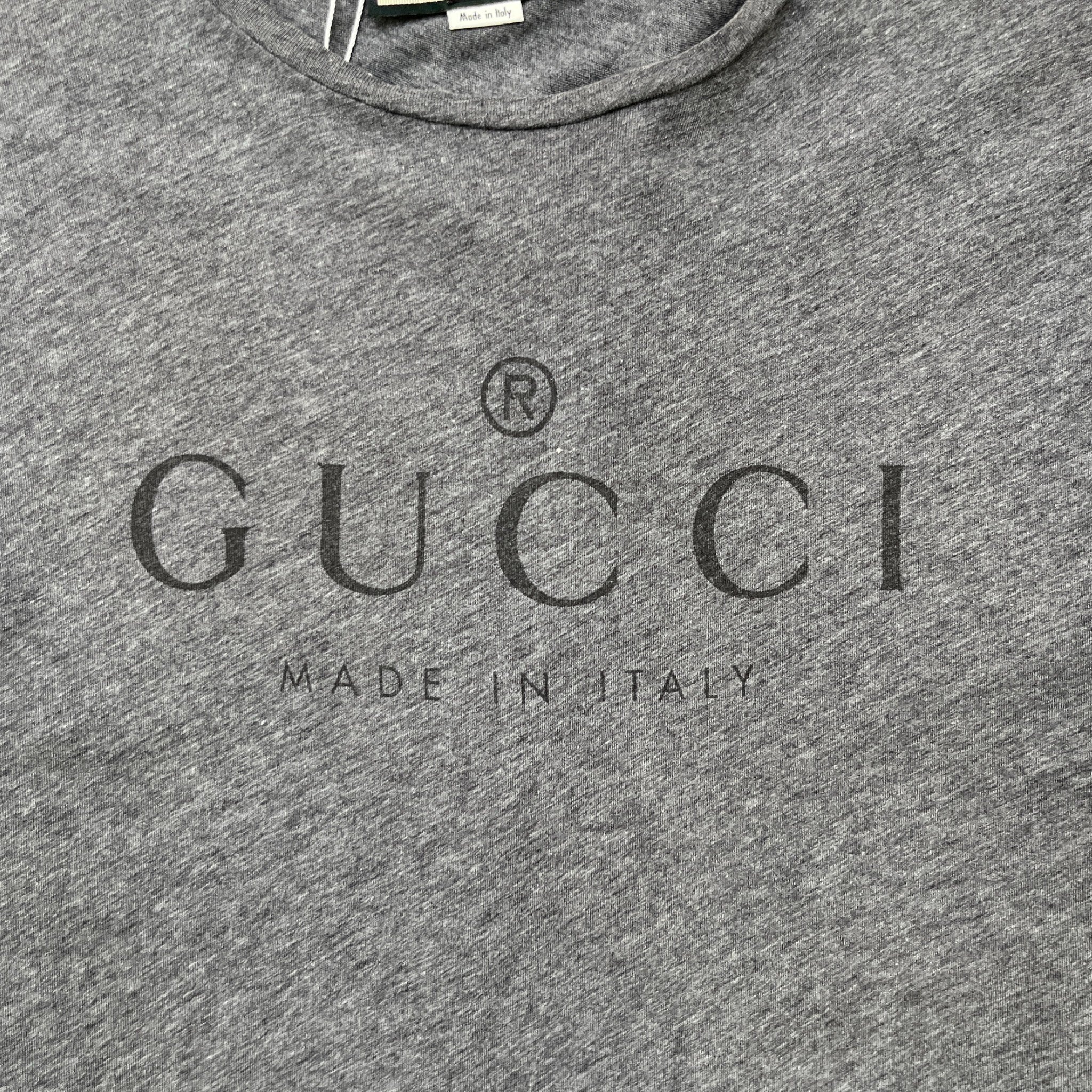 Men's Logo Print T-Shirt Grey Size L