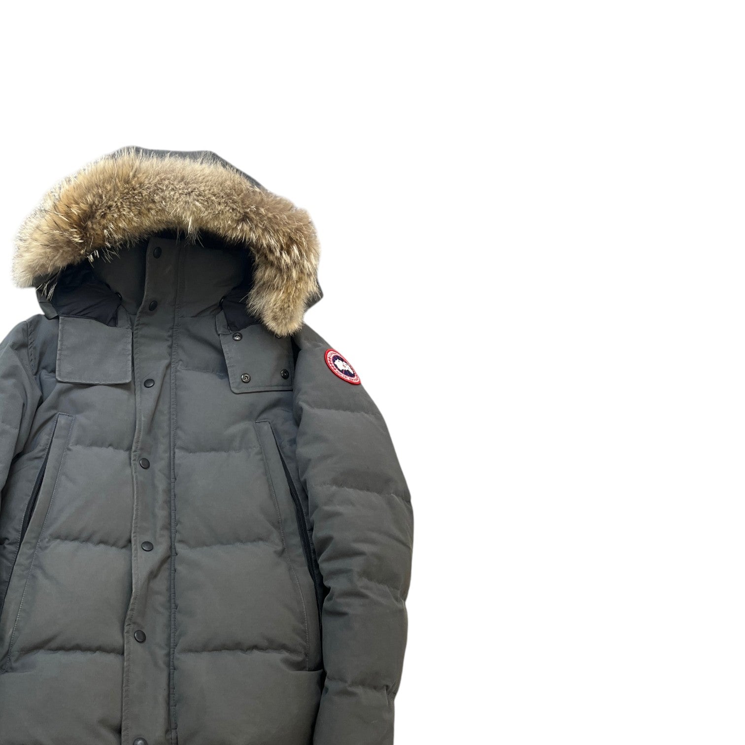Men's Wyndham Parka Down Jacket Grey Size M